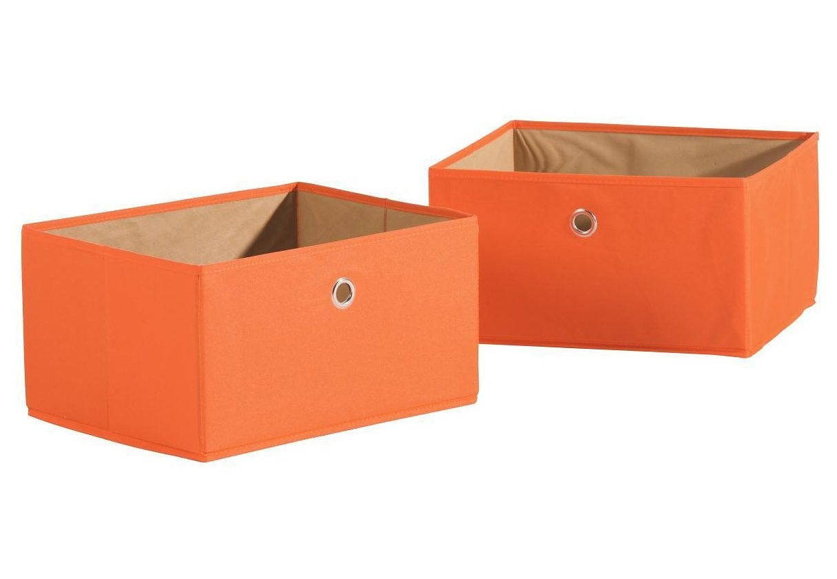 roba® Aufbewahrungsbox »Canvas-Boxen, orange« (Set, 2 Stück) auf Raten
