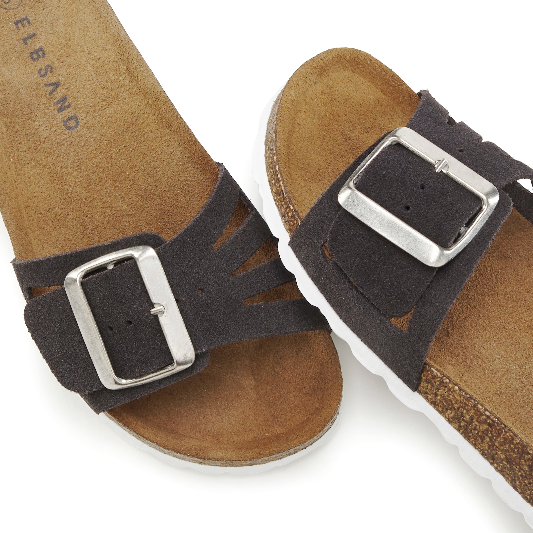 Elbsand Pantolette »Sandale«, Mule, offener Schuh aus Leder mit weichem Komfortkorkfußbett