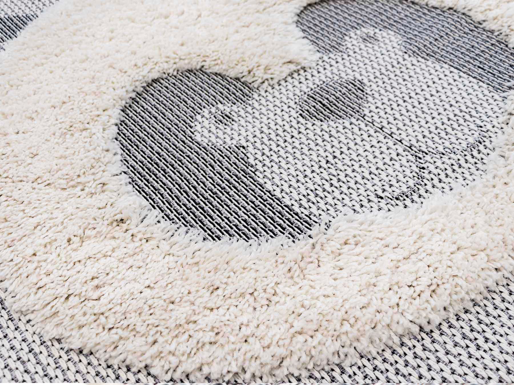 Primaflor-Ideen in Textil Kinderteppich »NAVAJO - Panda«, rund, 35 mm Höhe, Hoch-Tief-Effekt, Motiv Panda, Kinderzimmer