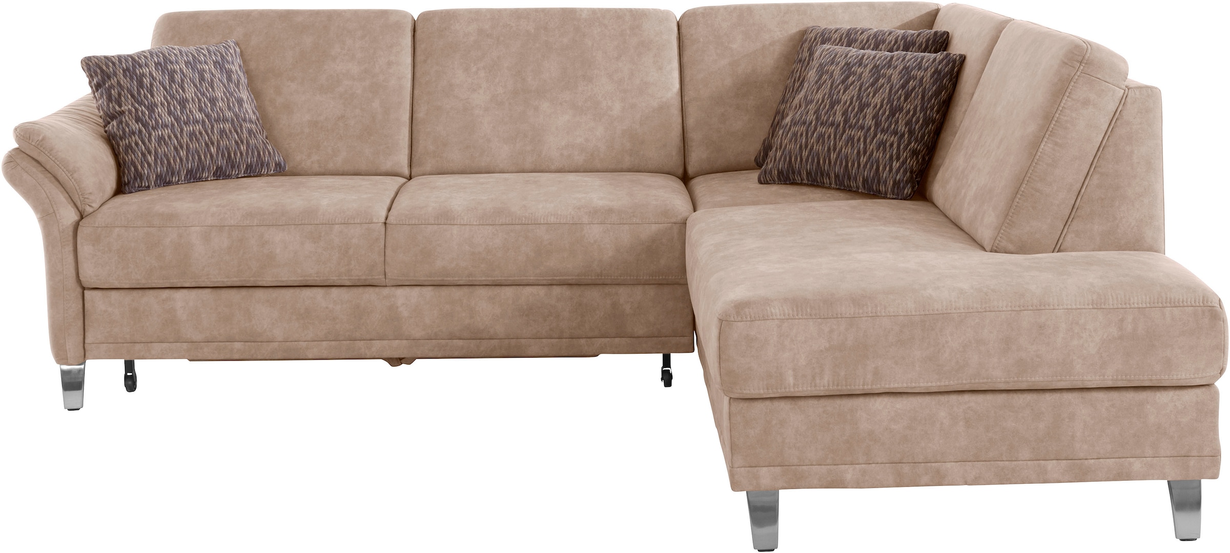 sit&more Ecksofa »Clio L-Form«, wahlweise mit Bettfunktion und Bettkasten, inklusive Federkern