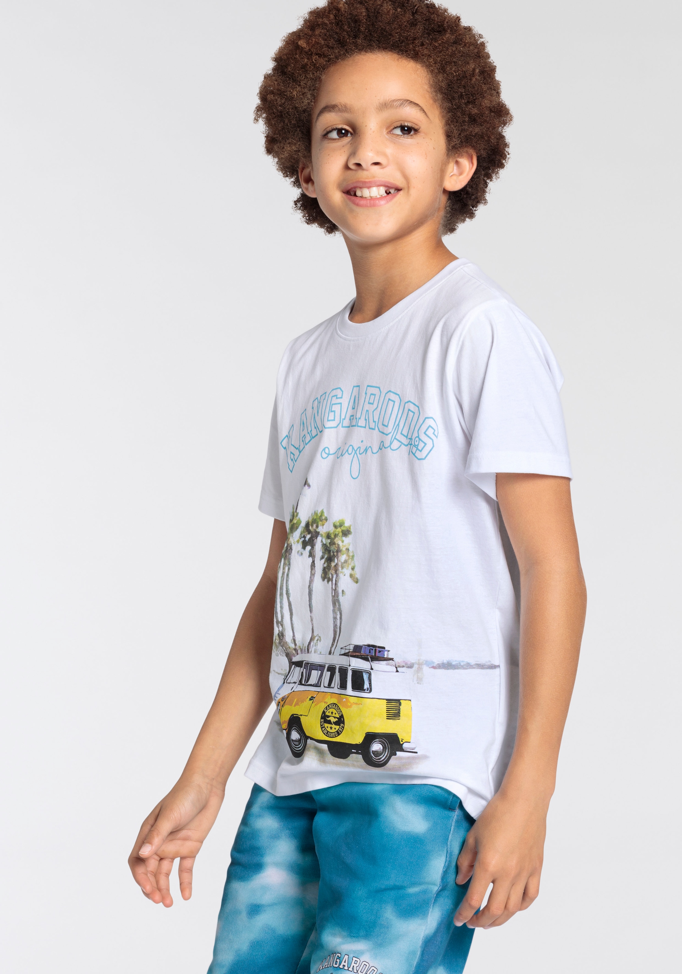 KangaROOS T-Shirt »Kangaroos Jungen«, Mit großem Frontprint