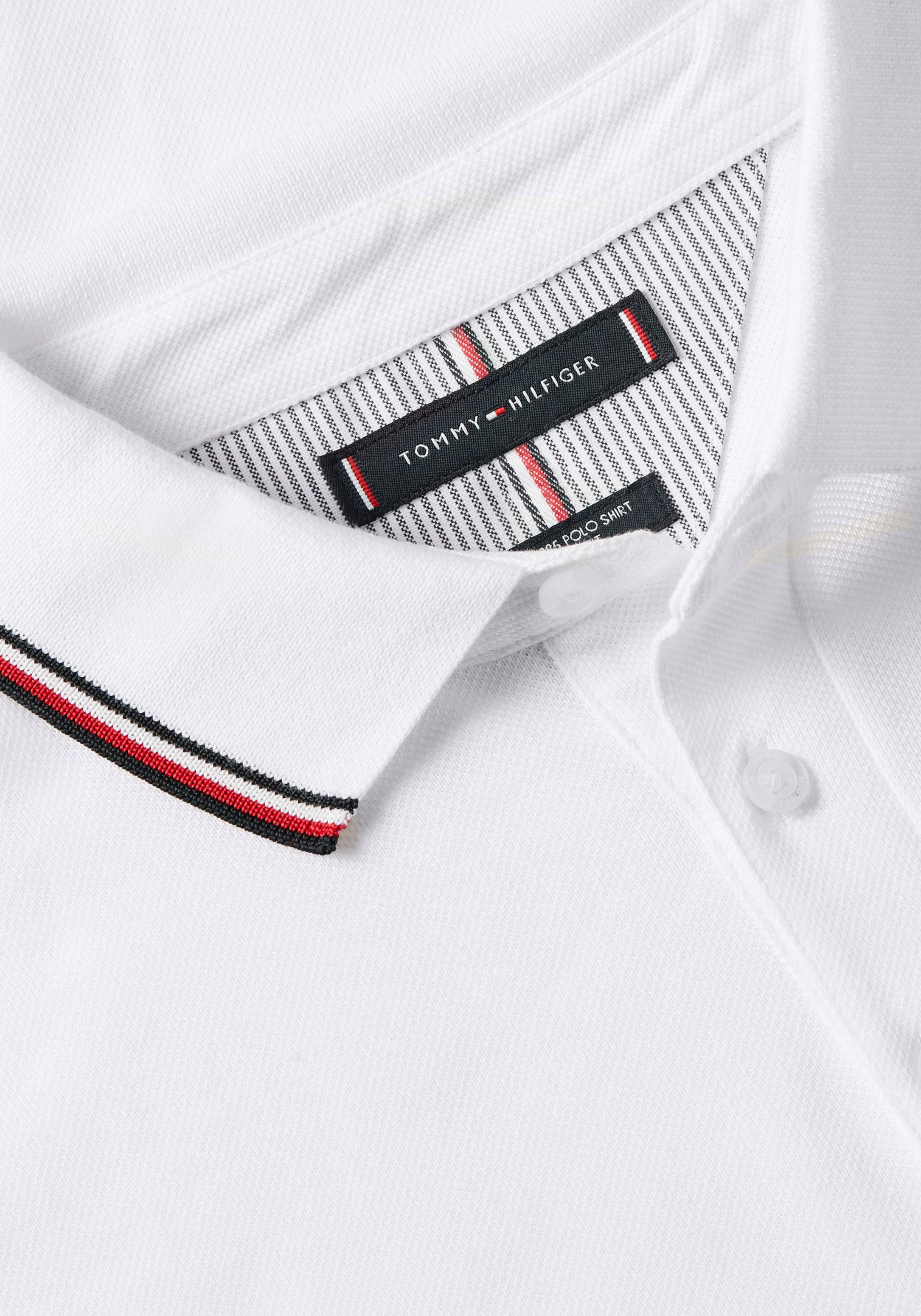Tommy Hilfiger Poloshirt »1985 RWB TIPPED SLIM POLO«, mit TH-Farben an Ärmel und Kragen