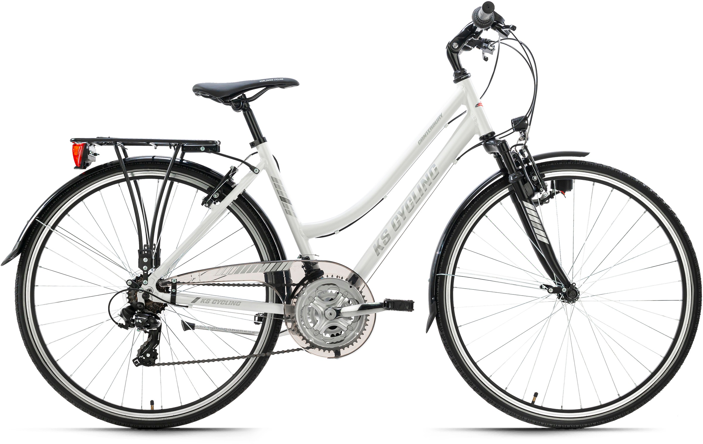 KS Cycling Trekkingrad »Canterburry«, 21 Gang, Shimano, Tourney Schaltwerk, Kettenschaltung, für Herren, Kettenschaltung
