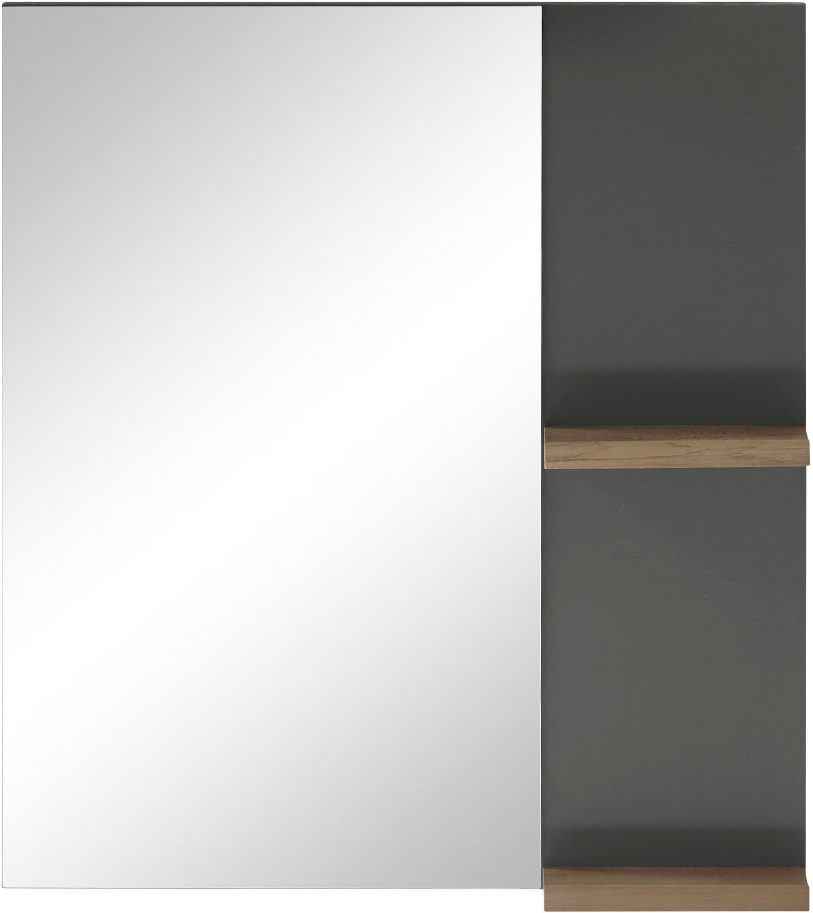 PLACES OF STYLE Badspiegel »SOLiD, Spiegel im modernen Design, Wandspiegel« in zwei Farben verfügbar, zwei Ablageböden