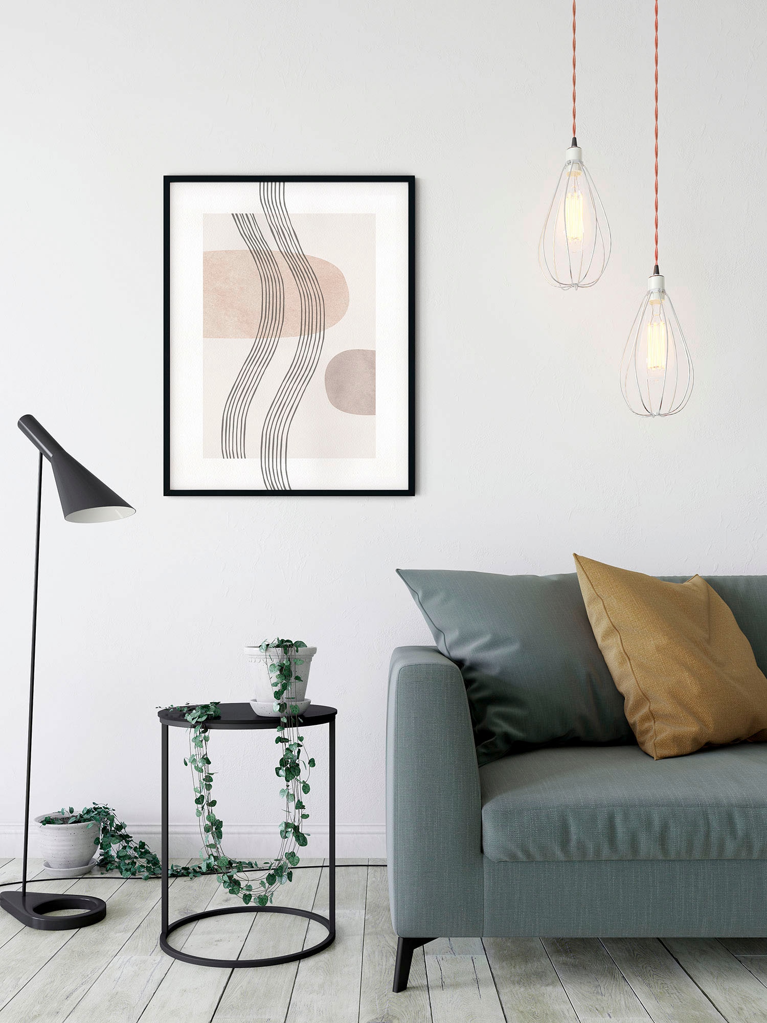 Komar Wandbild »Line Art Waves«, (1 St.), Deutsches Premium-Poster Fotopapier mit seidenmatter Oberfläche und hoher Lichtbeständigkeit. Für fotorealistische Drucke mit gestochen scharfen Details und hervorragender Farbbrillanz.