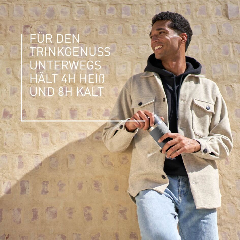 Emsa Thermobecher »Travel Mug Classic, mit 360°-Trinköffnung, auslaufsicher, rutschfest« 4h heiß, 8h kalt - 360 ml / 6h heiß, 12h kalt - 500 ml, 100% dicht