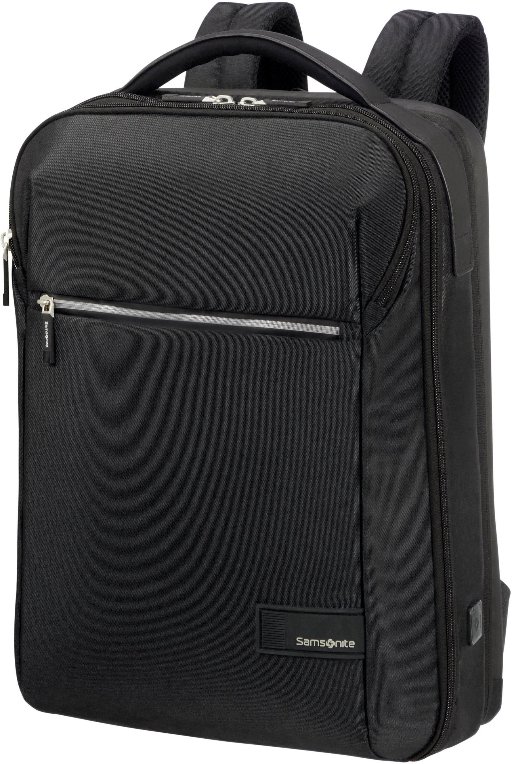 Samsonite Laptoprucksack »LITEPOINT«, reflektierende Details, Freizeitrucksack Schulrucksack USB-Schleuse 17,3 Zoll Laptopfach