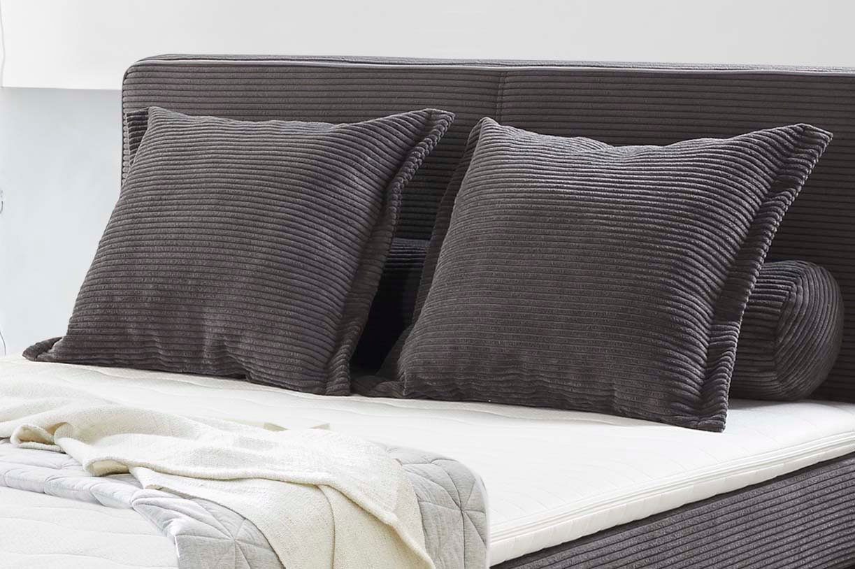 Jockenhöfer Gruppe Boxspringbett Romy, Cordstoff, 7-Zonen-TTFK-Matratze