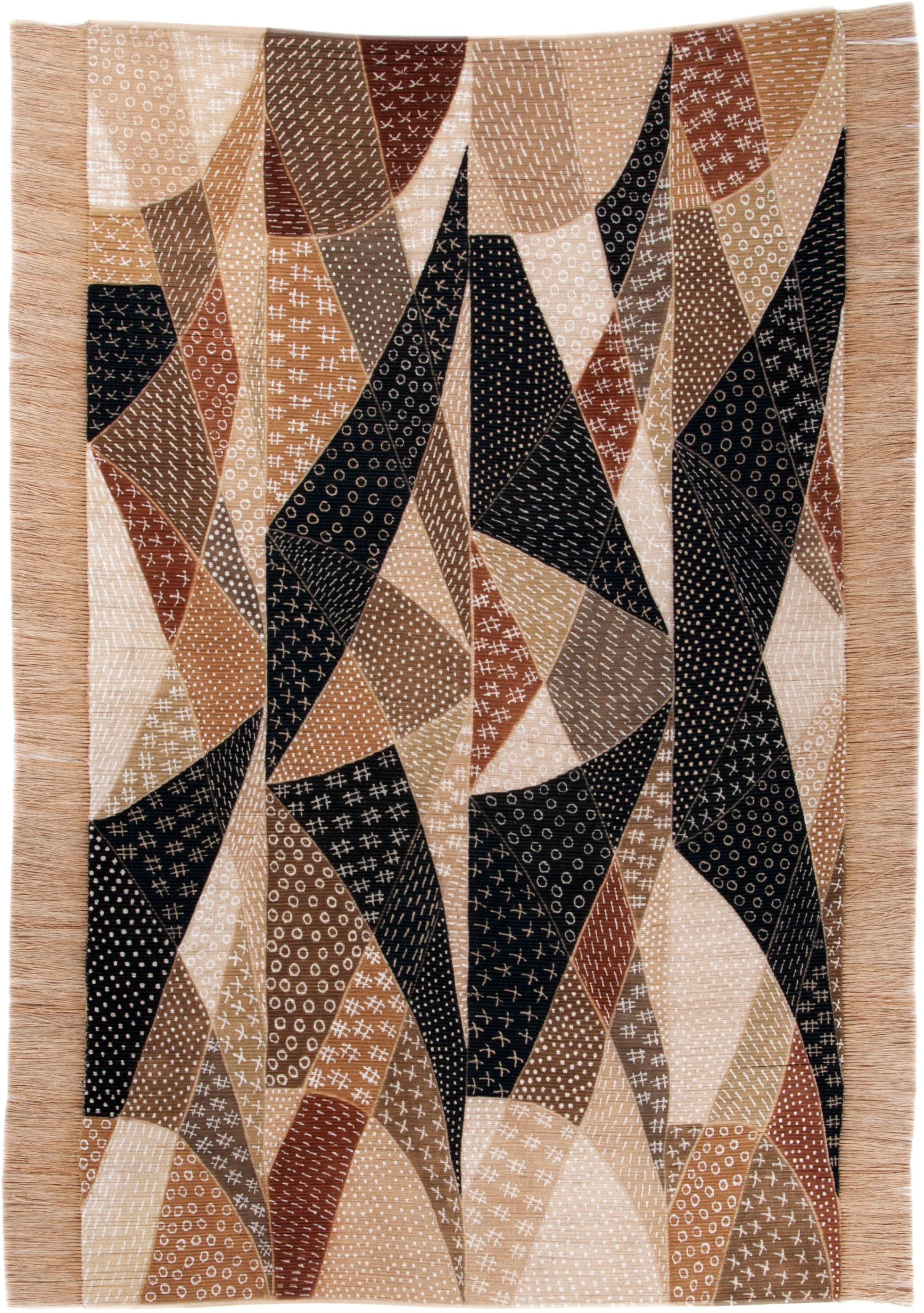 DIE HAUSKUNST Teppich »Chiya Tiama handgewebt, kaufen Fransen rechteckig, 4«, mit Flachgewebe, online