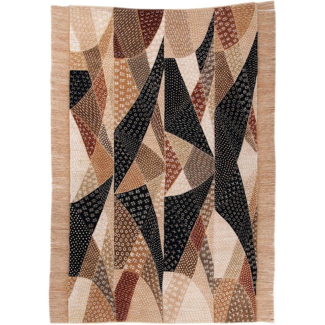 DIE HAUSKUNST Teppich »Chiya Tiama 4«, rechteckig, Flachgewebe, handgewebt,  mit Fransen online kaufen