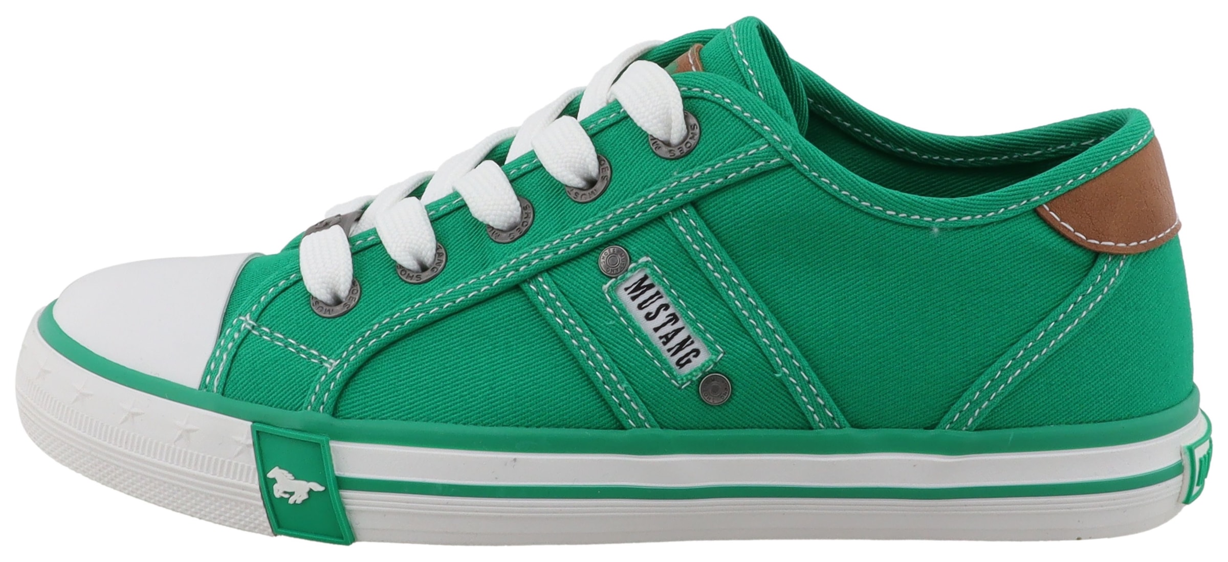 Mustang Shoes Sneaker »Gaspare«  Freizeitschuh, Halbschuh, Schnürschuh mit auffälliger Kontrastnaht