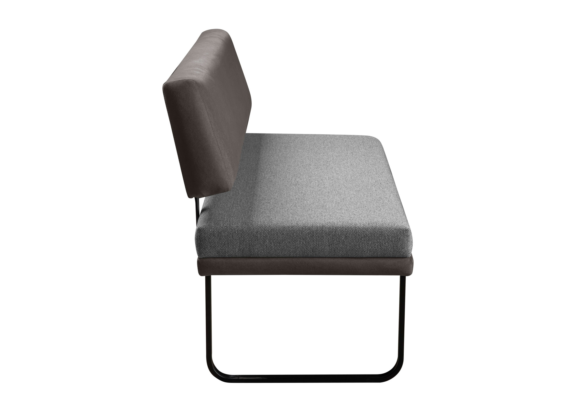 OTTO home Sitzbank »Gabi Esszimmerbank, Bank, Küchenbank, Polsterbank« Gestell aus matt-schwarzem Flachmetall, stabil, 2-Stoff-Design