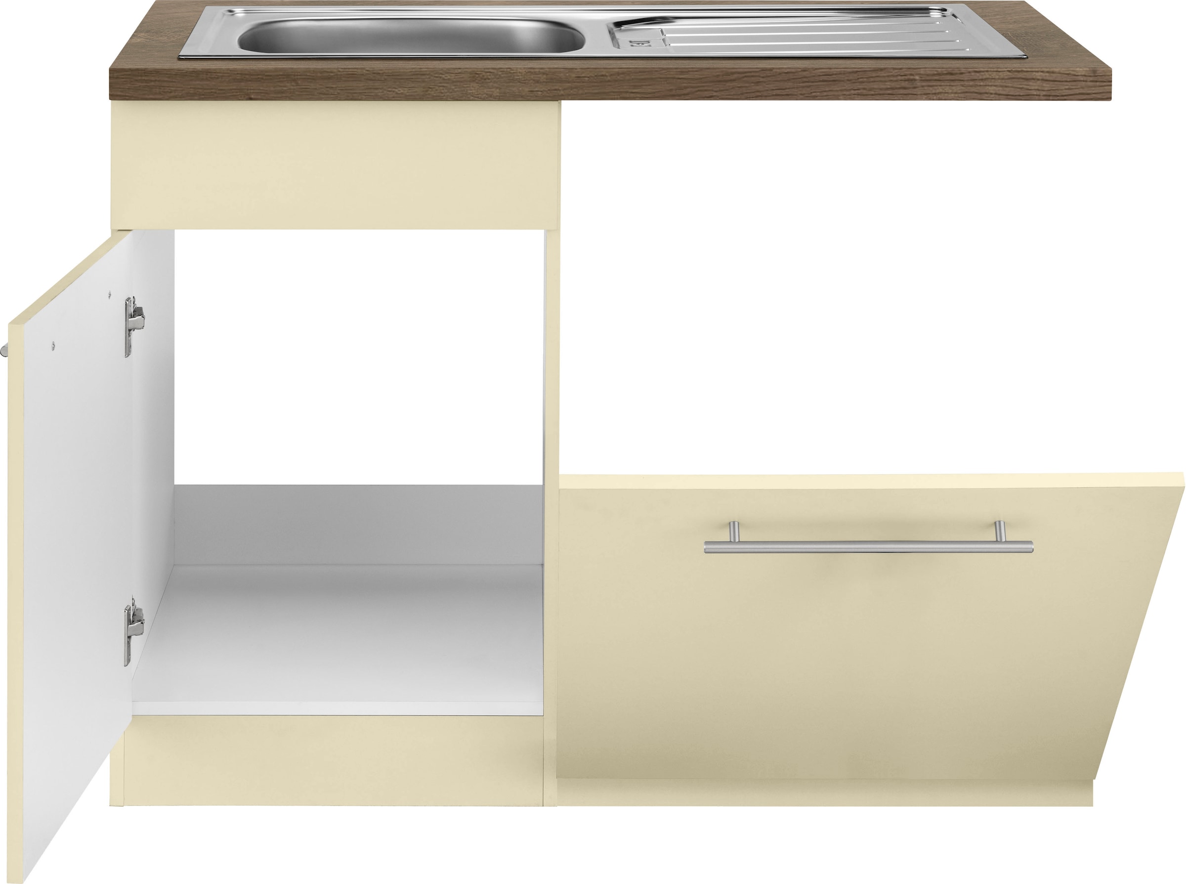 wiho Küchen Spülenschrank »Unna«, 110 cm breit, inkl. Tür/Sockel/Griff für Geschirrspüler