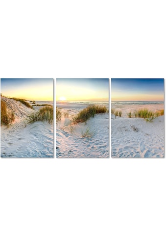 queence Acrylglasbild »Sunset Beach 3-teilig«, Strand, (1 St.) kaufen