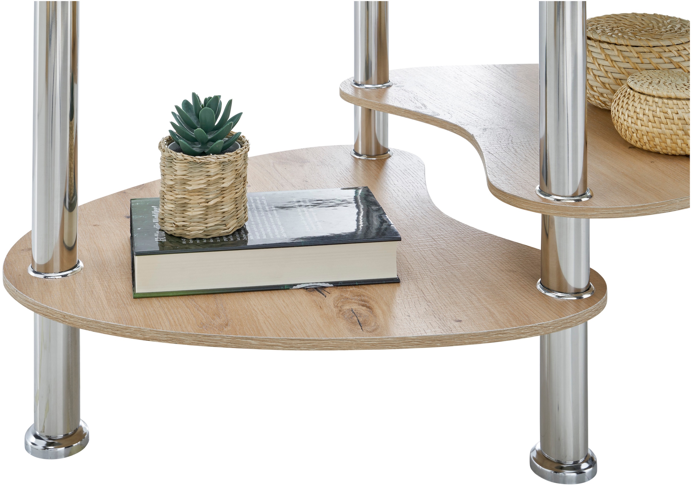 Stolkom Couchtisch »Panty Glastisch, Wohnzimmertisch, Beistelltisch Glas BxHxT 90x42x55 cm«, (Couchtisch), Sicherheitsglas 8mm, Ablage in MDF Eiche Artisan und Eiche Sonoma