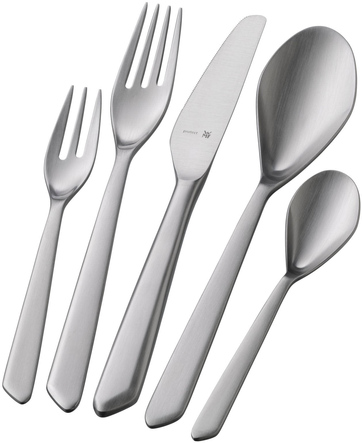 WMF Besteck-Set »Neo in natürlicher Optik, ergonomische Haptik, Wellenschliff-Messer« spülmaschinengeeignet, optimale Schärfe, hochwertiger Besteckkasten