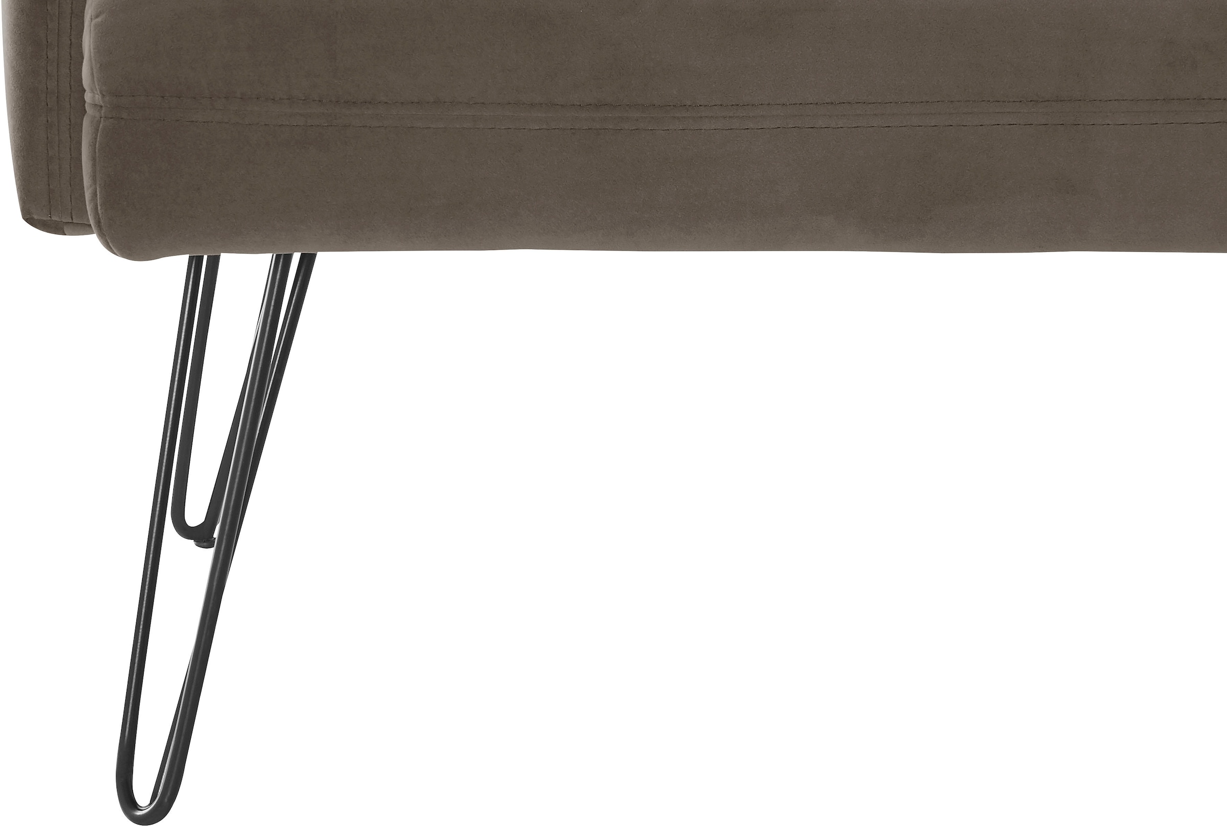 exxpo - sofa fashion Eckbank »Doppio, Chesterfield Optik, komfortabel und bequem, hohe Designfüße«, Frei im Raum stellbar