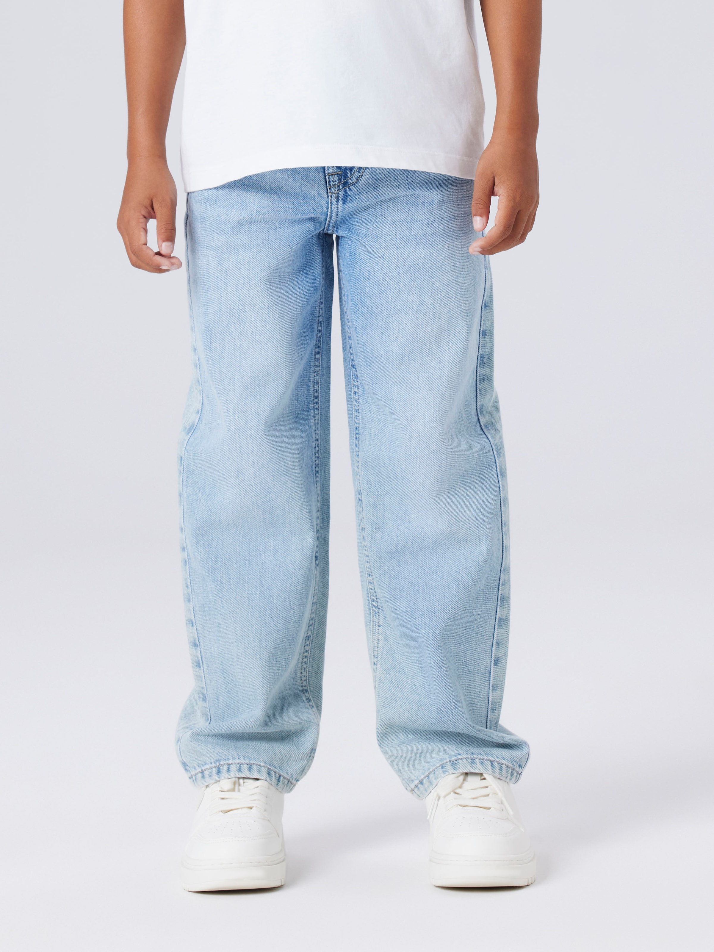 Name It Straight-Jeans »NKMRYAN – Jeans mit geradem Bein, strapazierfähig« unifarben, casual, straight fit, Denim/Jeans