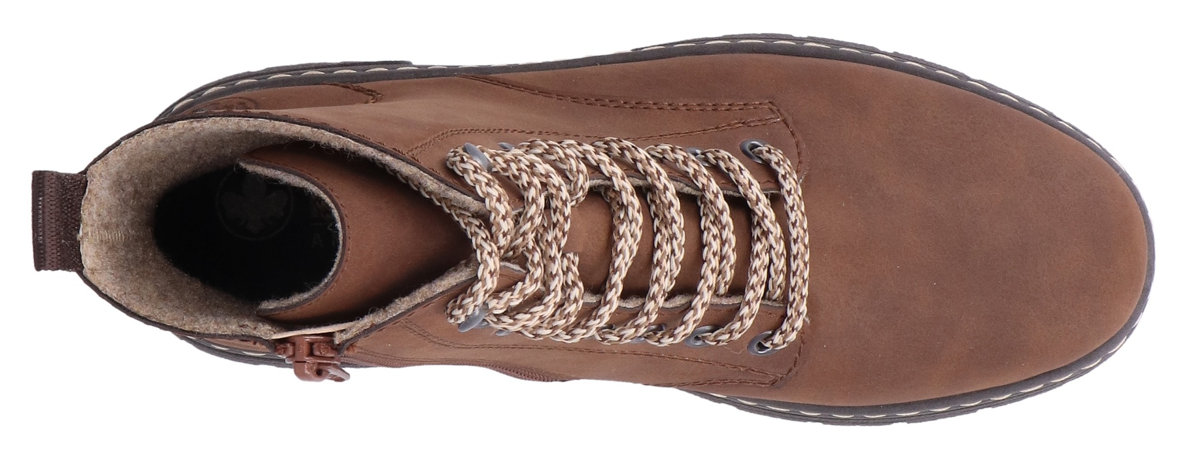 Rieker Schnürstiefelette  Schnürboots, Plateauboots, Profilsohle, mit Innenreißverschluss