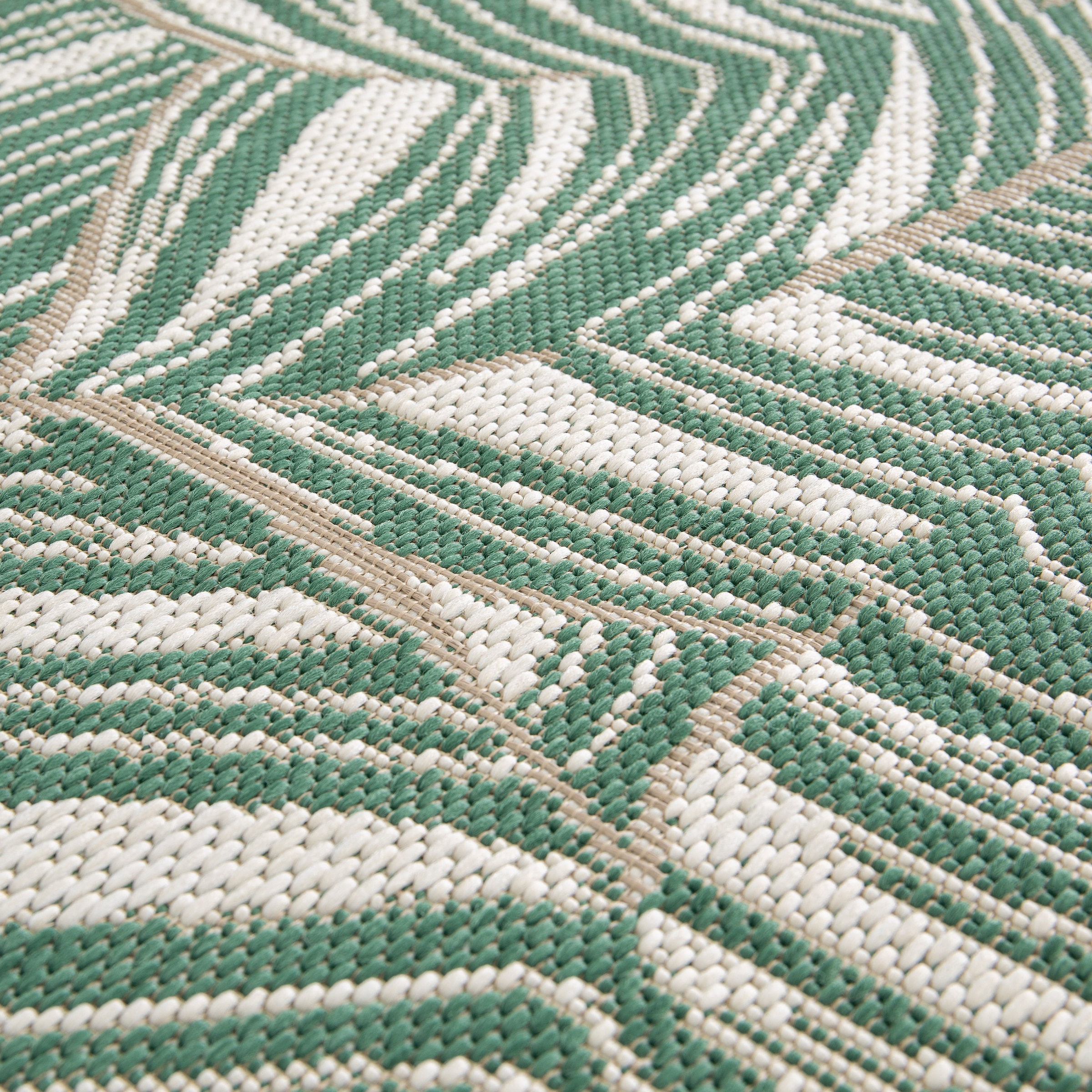 Primaflor-Ideen in Textil Teppich »Outdoorteppich PARADISE - Leaves«, rechteckig, 4 mm Höhe, Flachgewebe, Palmblätter, In- und Outdoor geeignet, wasserfest