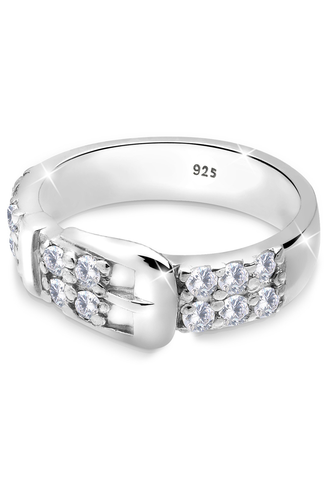 Elli Silberring »Ring Gürtel Basic Zirkonia 925 Silber«
