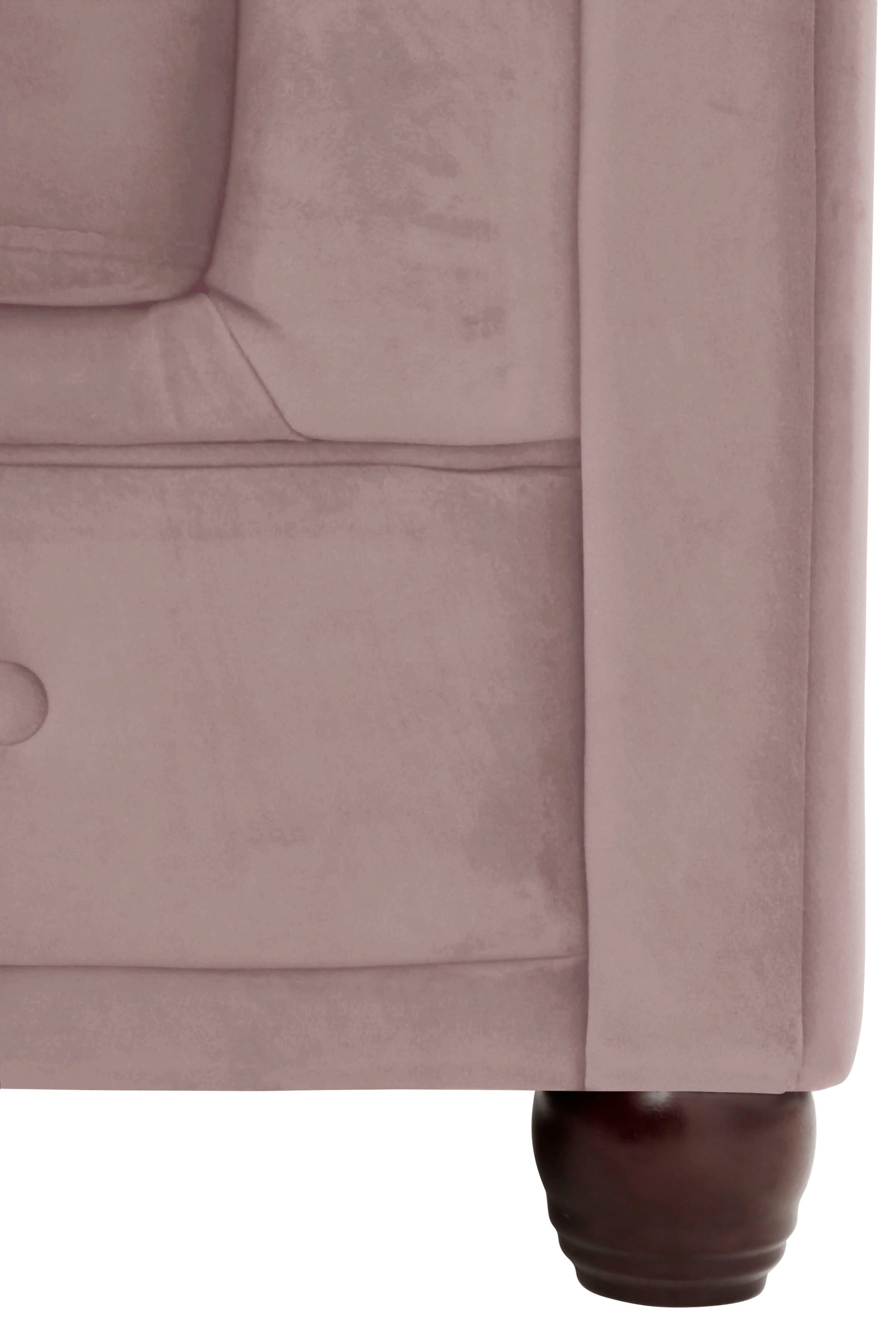 Home affaire Chesterfield-Sofa »New Castle L-Form« hochwertige Knopfheftung in Chesterfield-Design, B/T/H: 255(171/72)