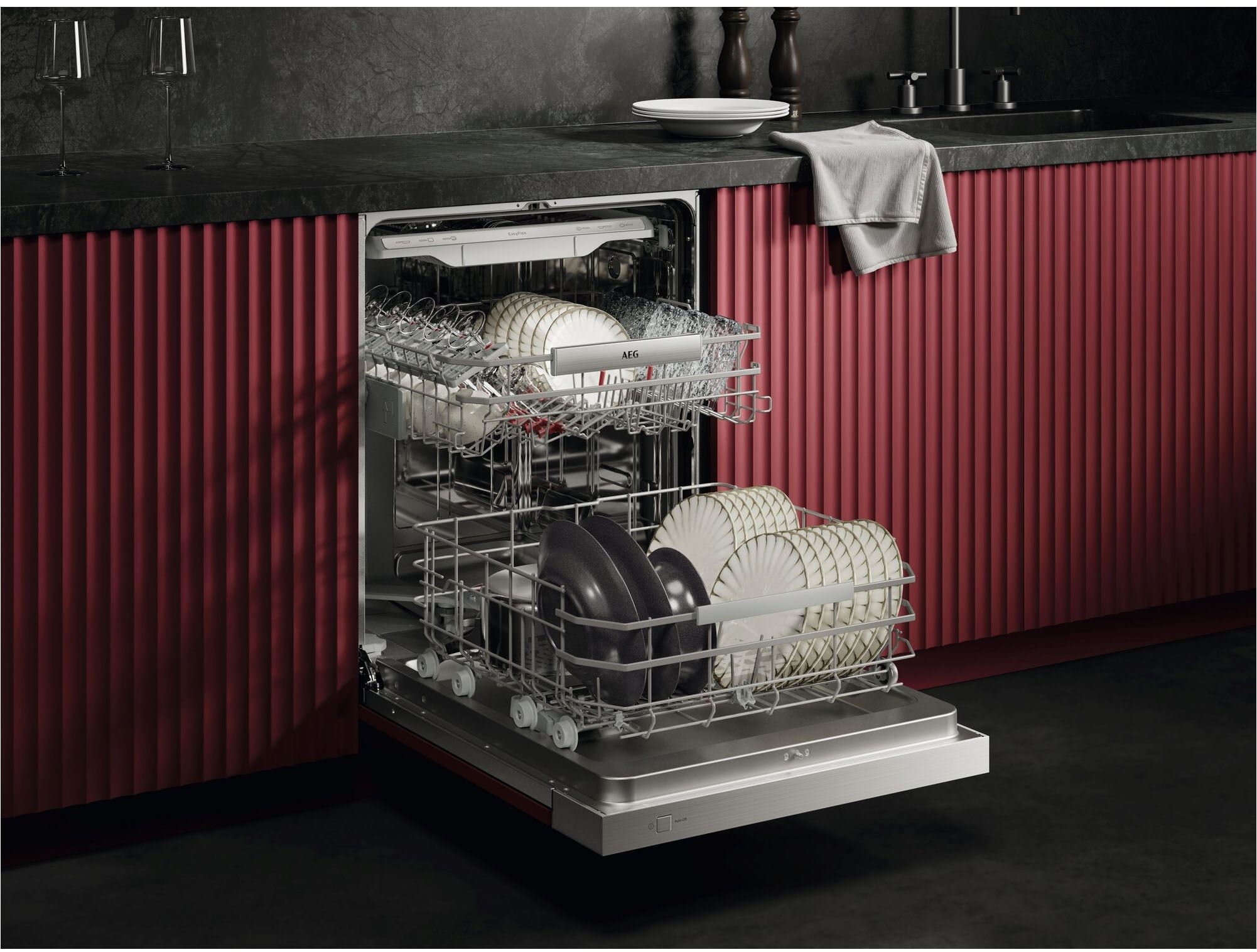 AEG teilintegrierbarer Geschirrspüler Serie 8000, 60 cm, WiFi »GT8200B2SCM 911463003« 8,4 l 14 tlg. Maßgedecke Wassersparende Spülmaschine mit 8,4 l kraftvoll gegen Eingebranntes