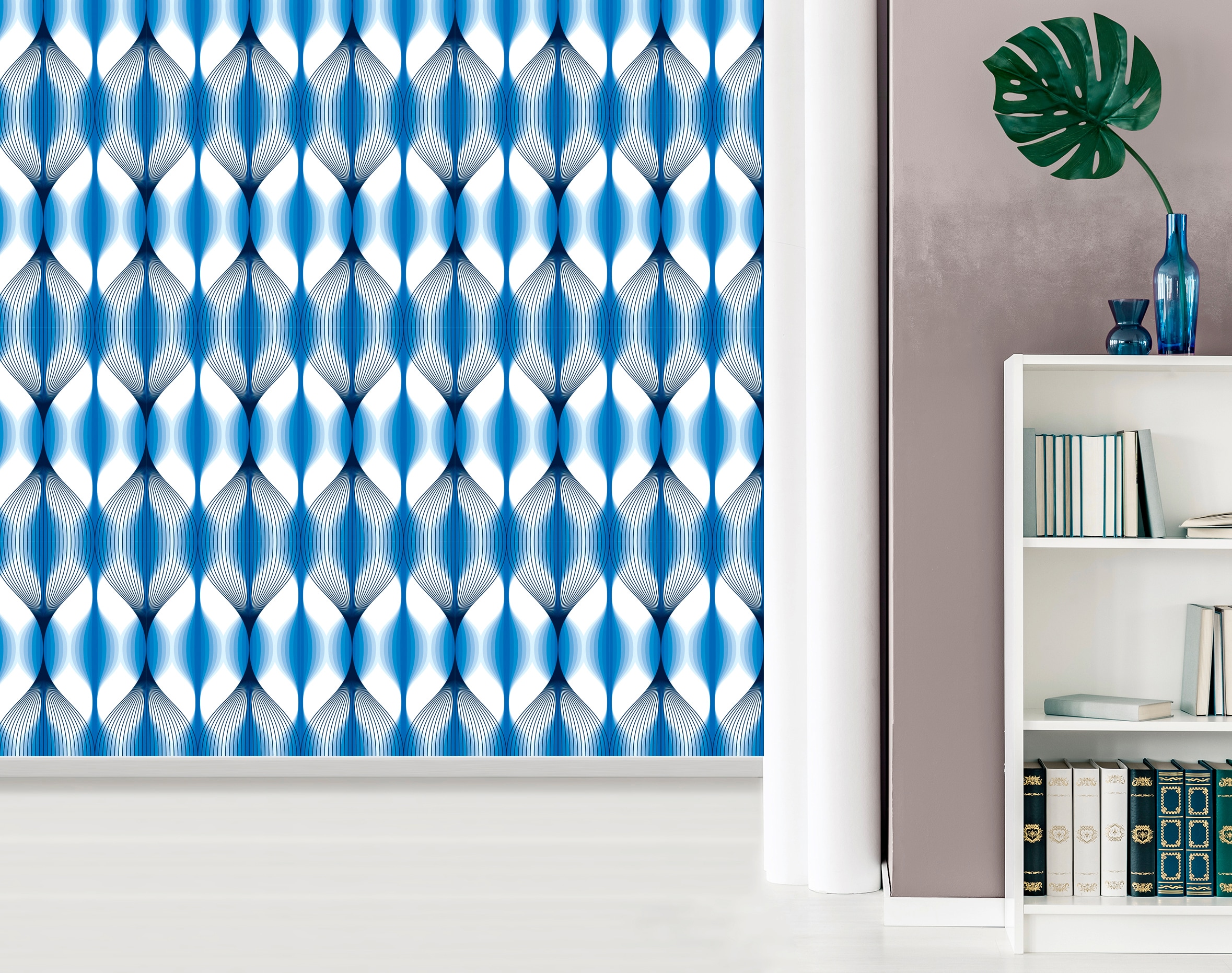 queence Vinyltapete »Gabriella« Farbverlauf | abstrakt | bedruckt | gemustert glatt 90x250cm, selbstklebend, kinderleichte Anbringung, , Sticker