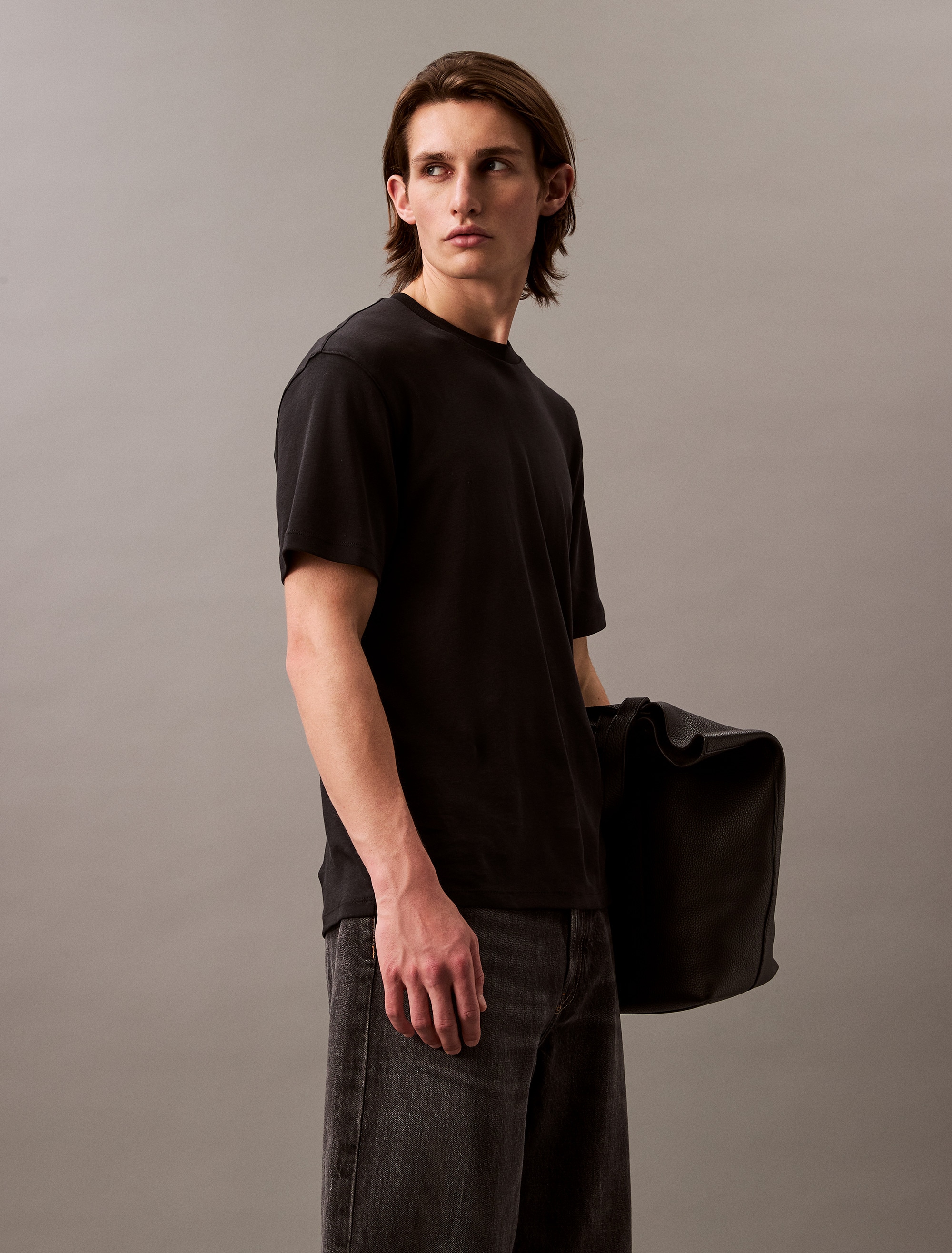 Calvin Klein T-Shirt »SS NA WHSL SUPIMA CREWNECK TEE« Rundhalsausschnitt, regular fit