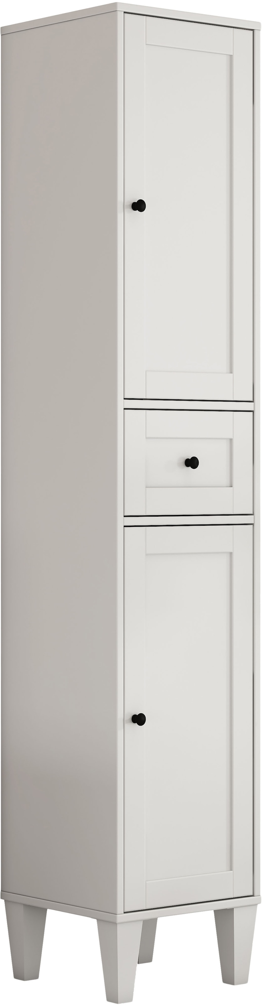 welltime Hochschrank »AMSTERDAM« Badschrank Breite 35cm, 2 Türen und 1 Auszug