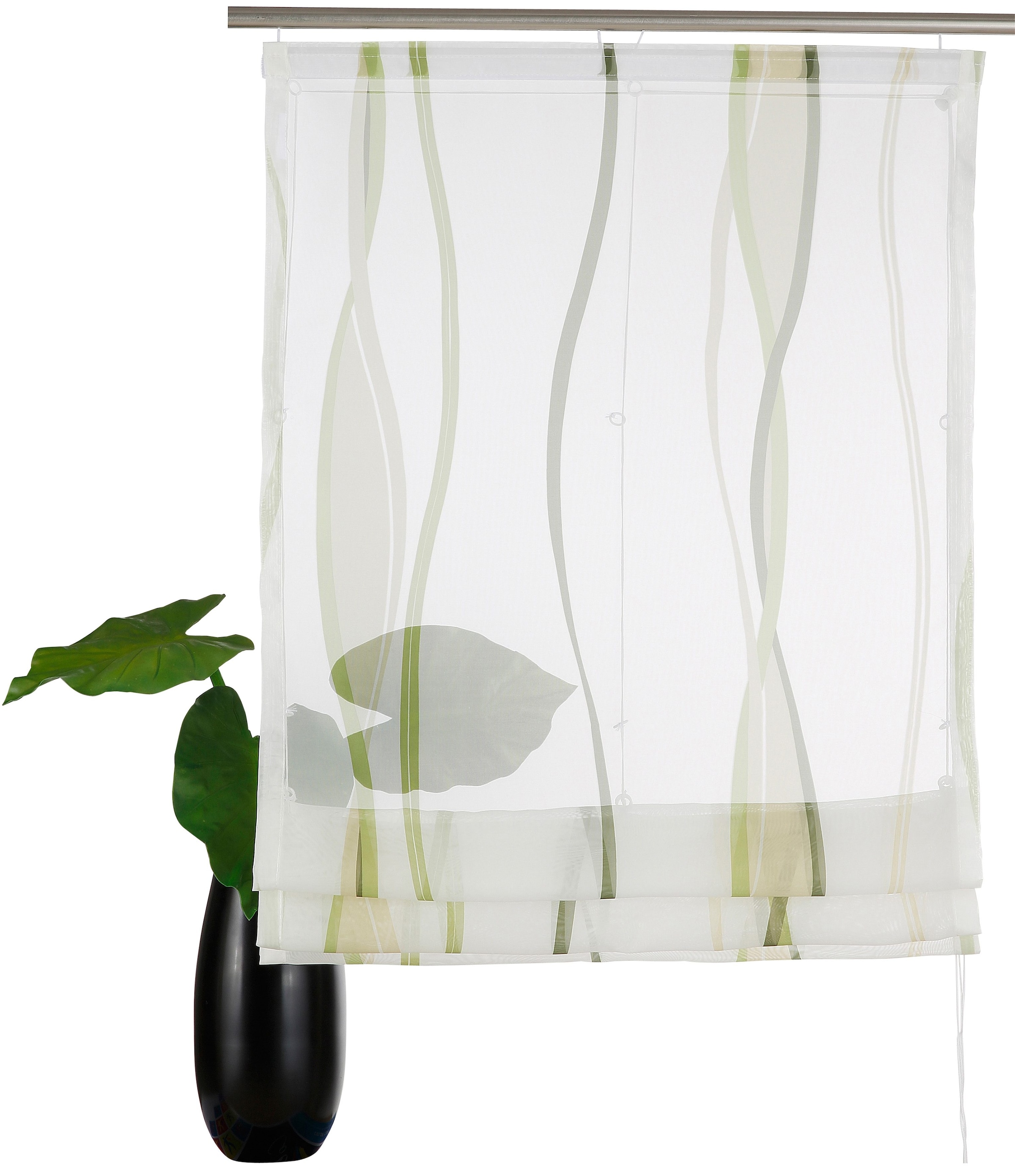 my home Raffrollo »Dimona«, mit Klettschiene, Transparent, Voile, Polyester