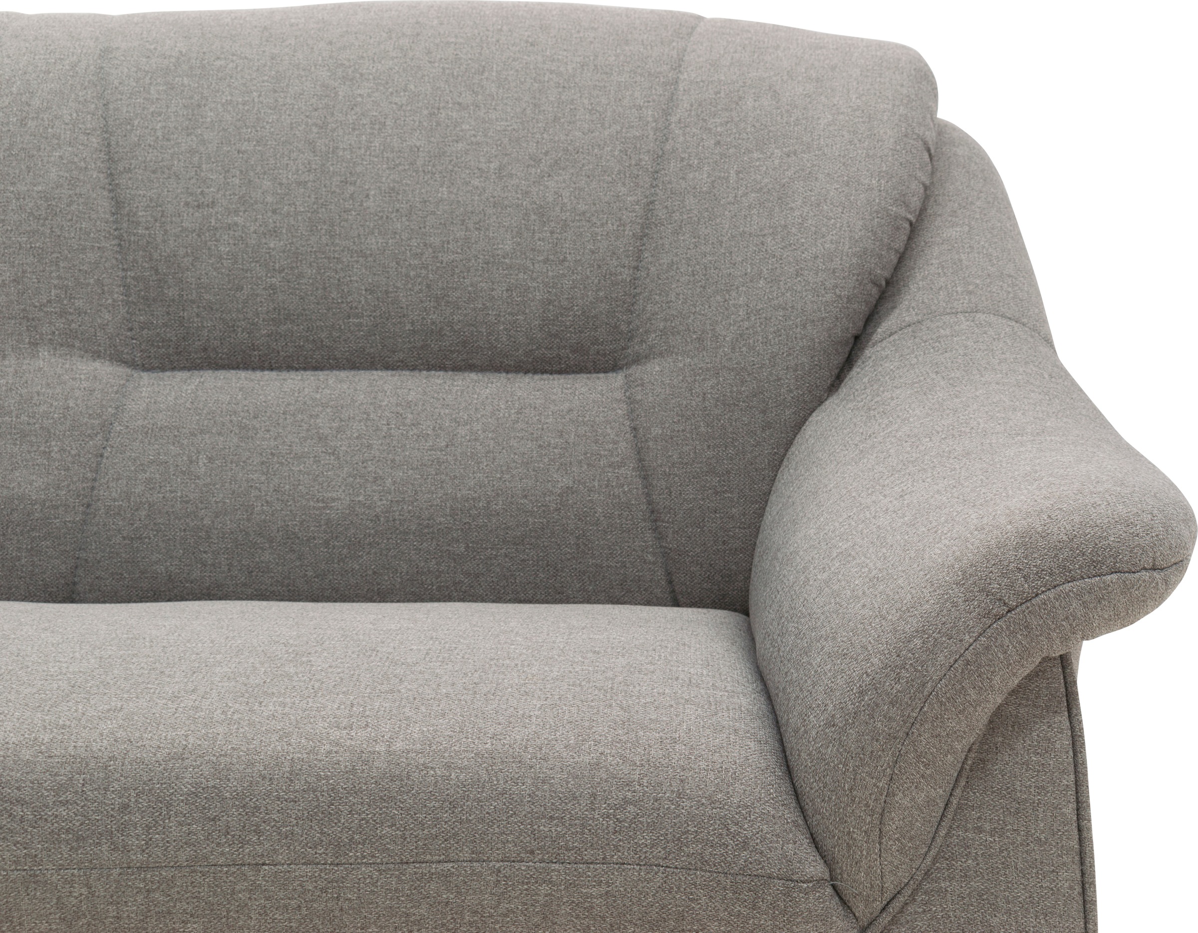 DOMO collection Ecksofa »Faenza für kleine Räume, Stellmaße 232,176cm, komfortabel, L-Form«, mit Ottomane, zeitlos, elegante Armlehnen, wahlweise mit Bettfunktion