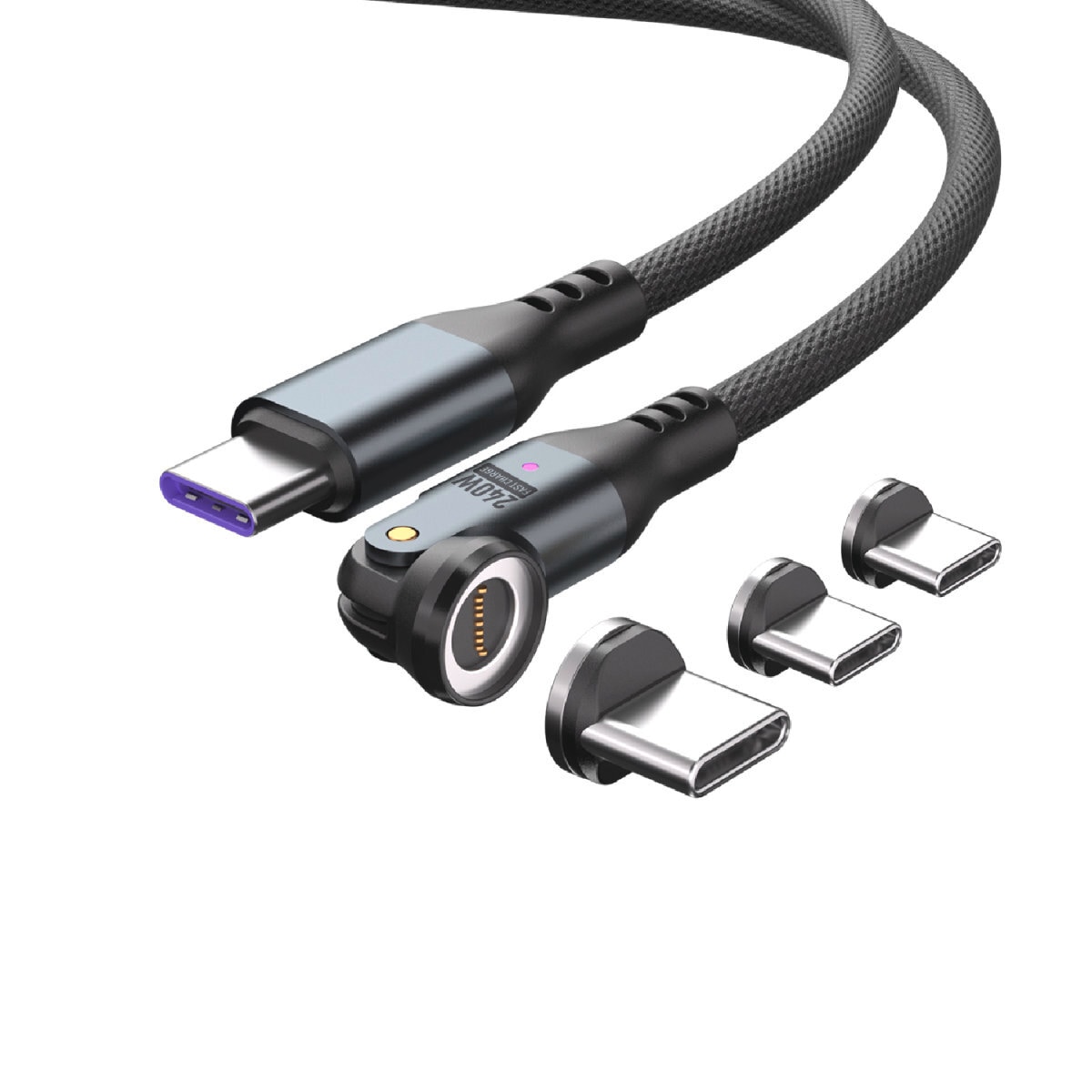 4smarts USB-Kabel »USB-C 540° Magnetkabel-Set GravityCord 240W«, USB Typ C, 180 cm