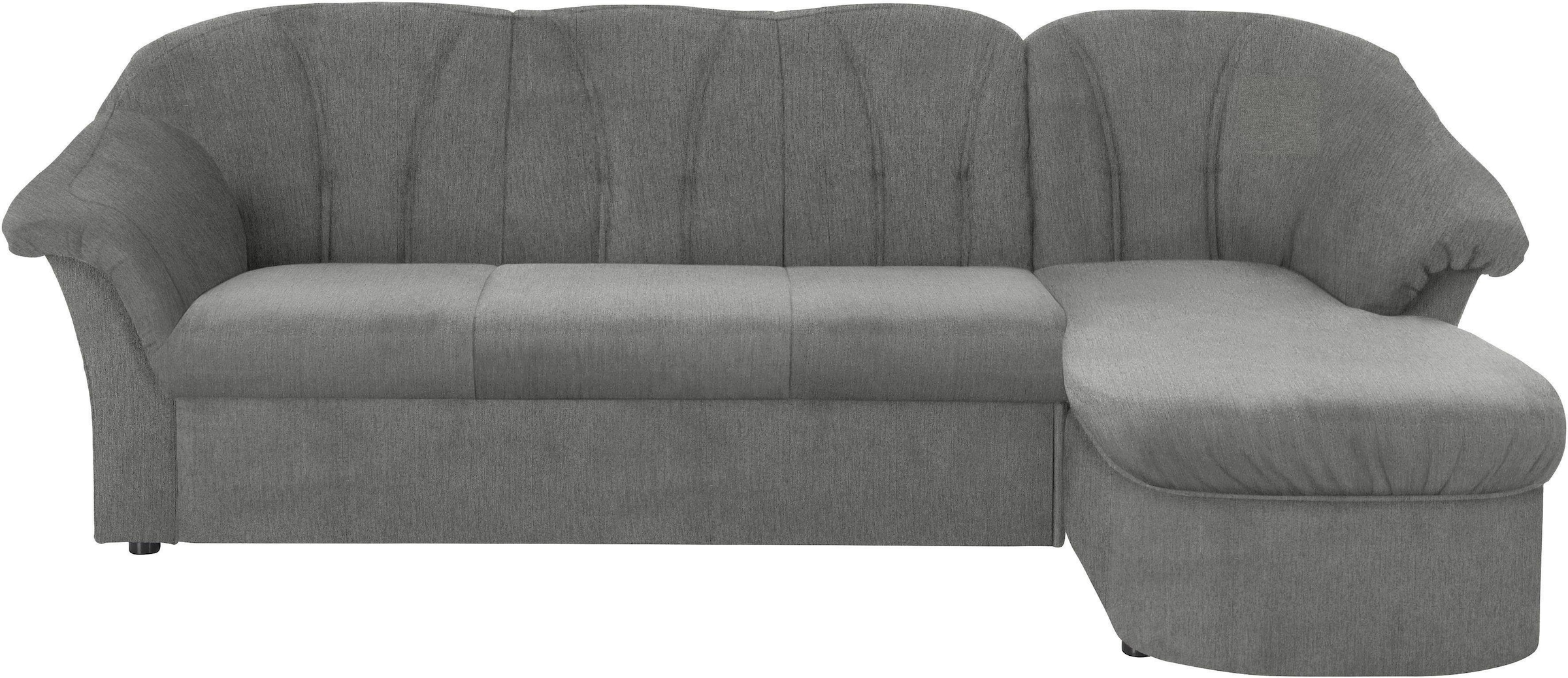 DOMO collection Ecksofa »Pegnitz, elegante Rückensteppung, kompakte Stellmaße 238/141cm, L-Form« wahlweise mit Bettfunktion