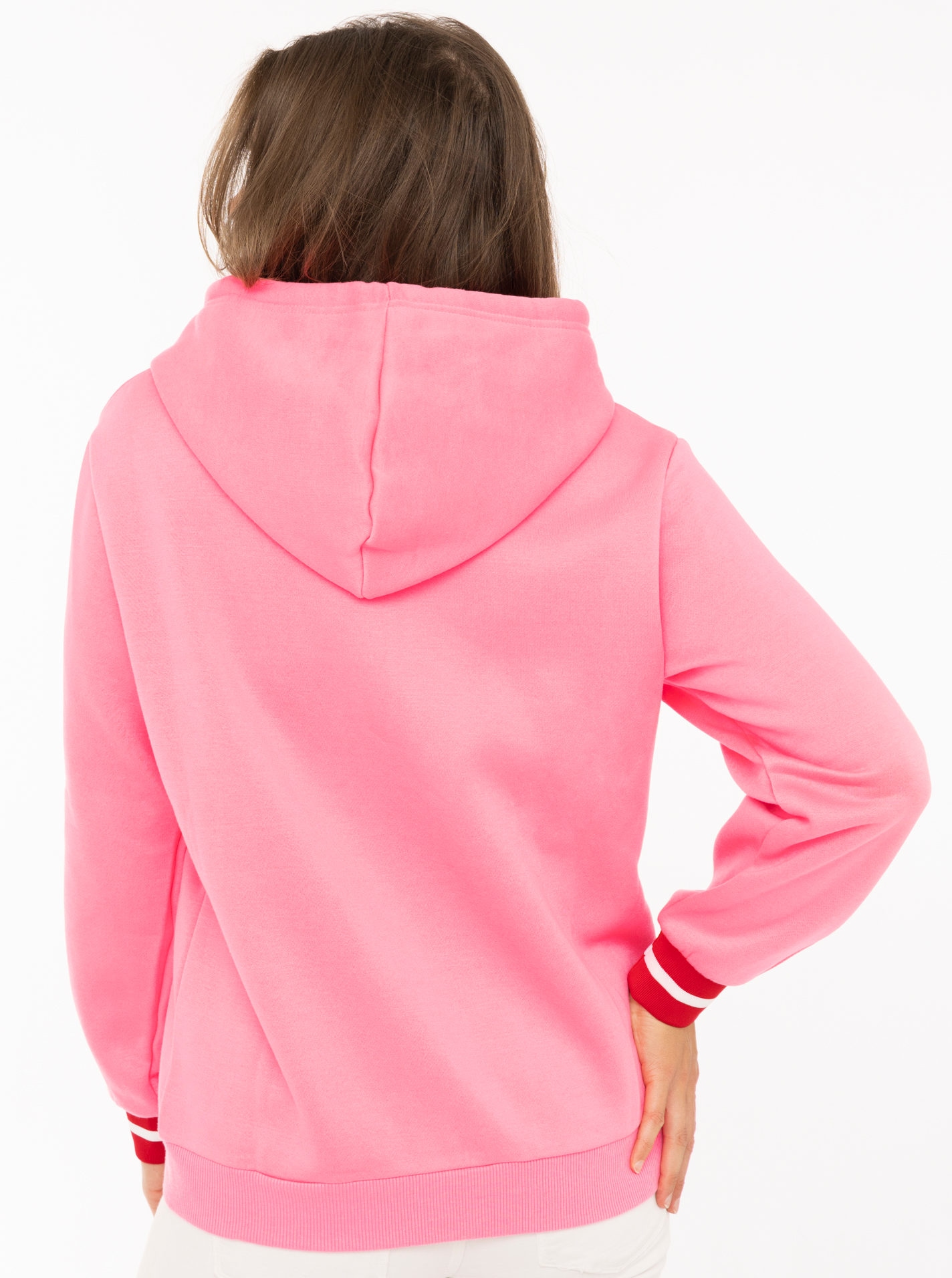 Zwillingsherz Sweatjacke »"Très Bien"« Mini Me, süßes Dackelmotiv, gestreifte Ärmelbündchen, Kapuze, Zipper