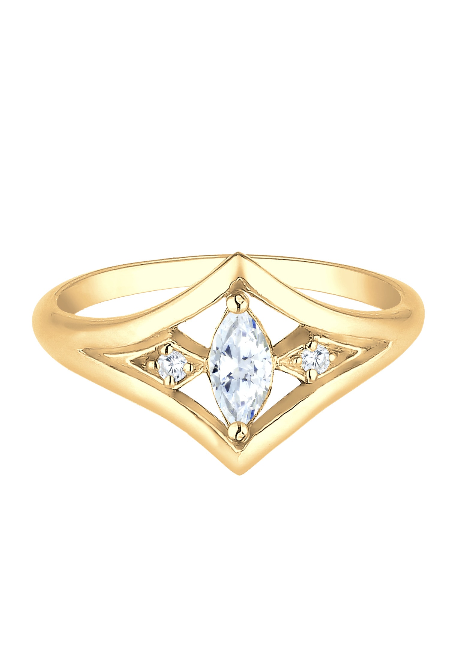 Elli Trauring »Ring Zirkonia Weiß 925 Sterling Silber«