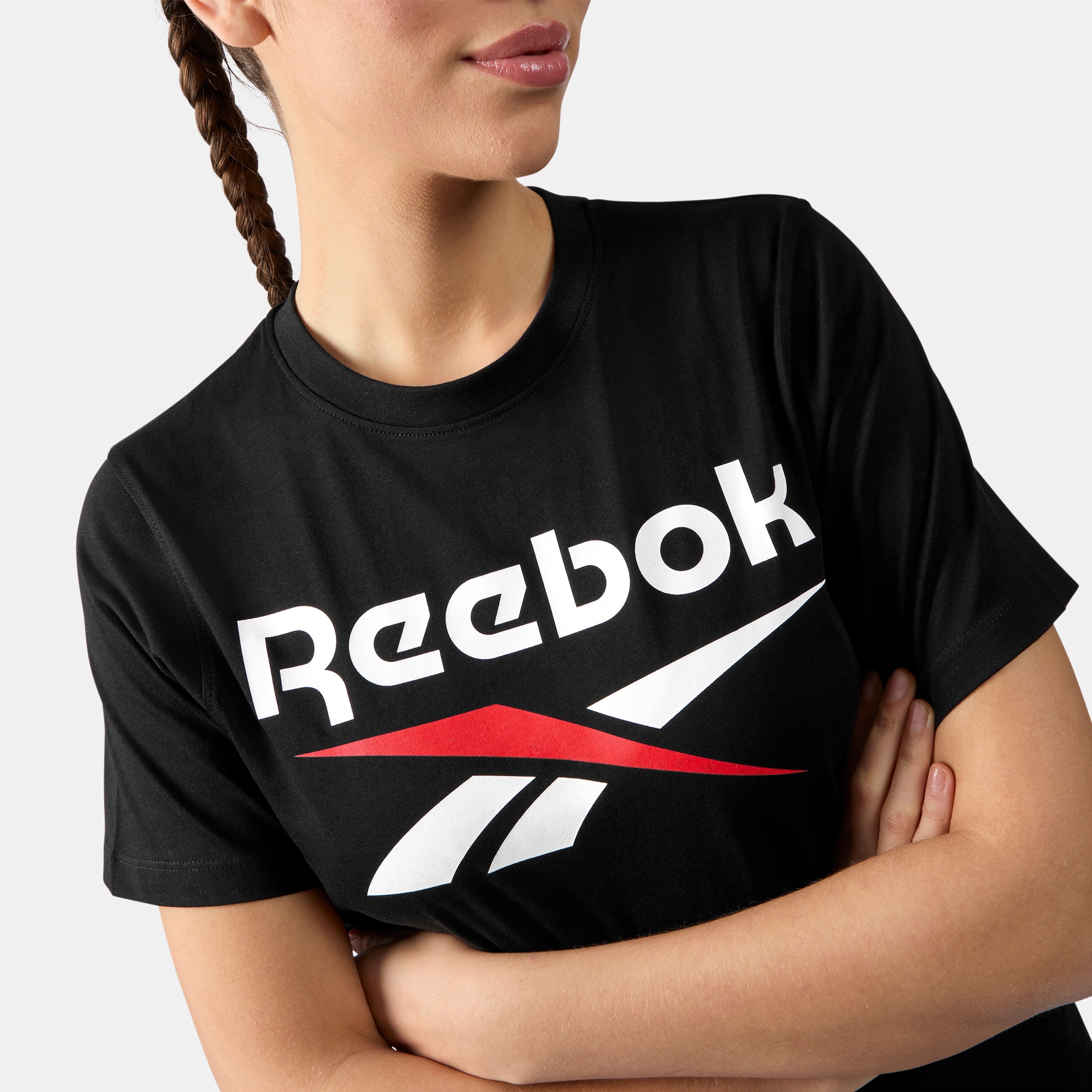 Reebok T-Shirt »WREN 2 COLOUR LOGO CREW SS TEE« sportlicher Stil, klassischer Schnitt, aus Baumwolle