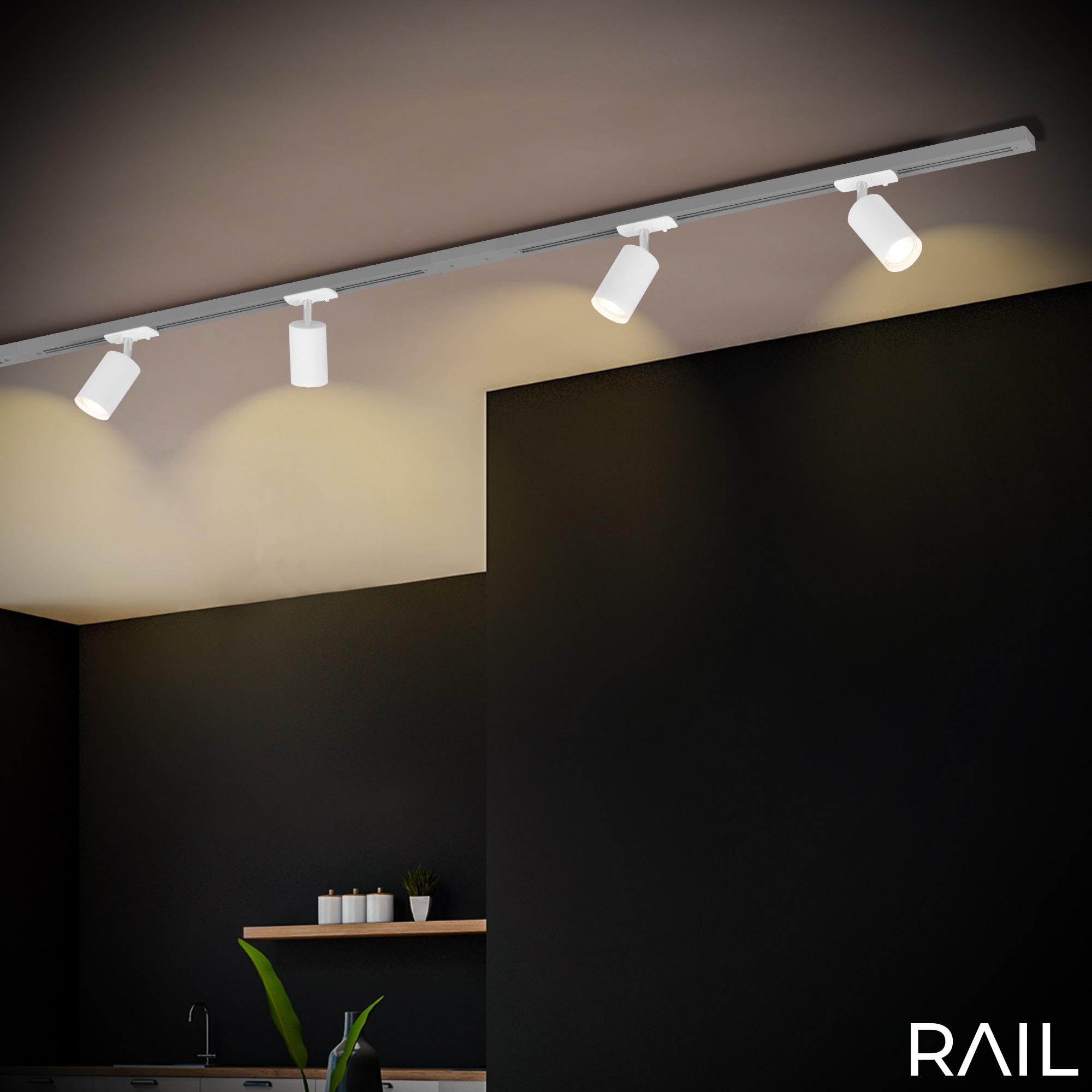 Briloner Leuchten Schienensystem-Leuchten »RAIL« GU10 1 Stk. Spotlight 138mm Weiß max.9W Schienensystem Rail Wohnzimmer Büro Küche