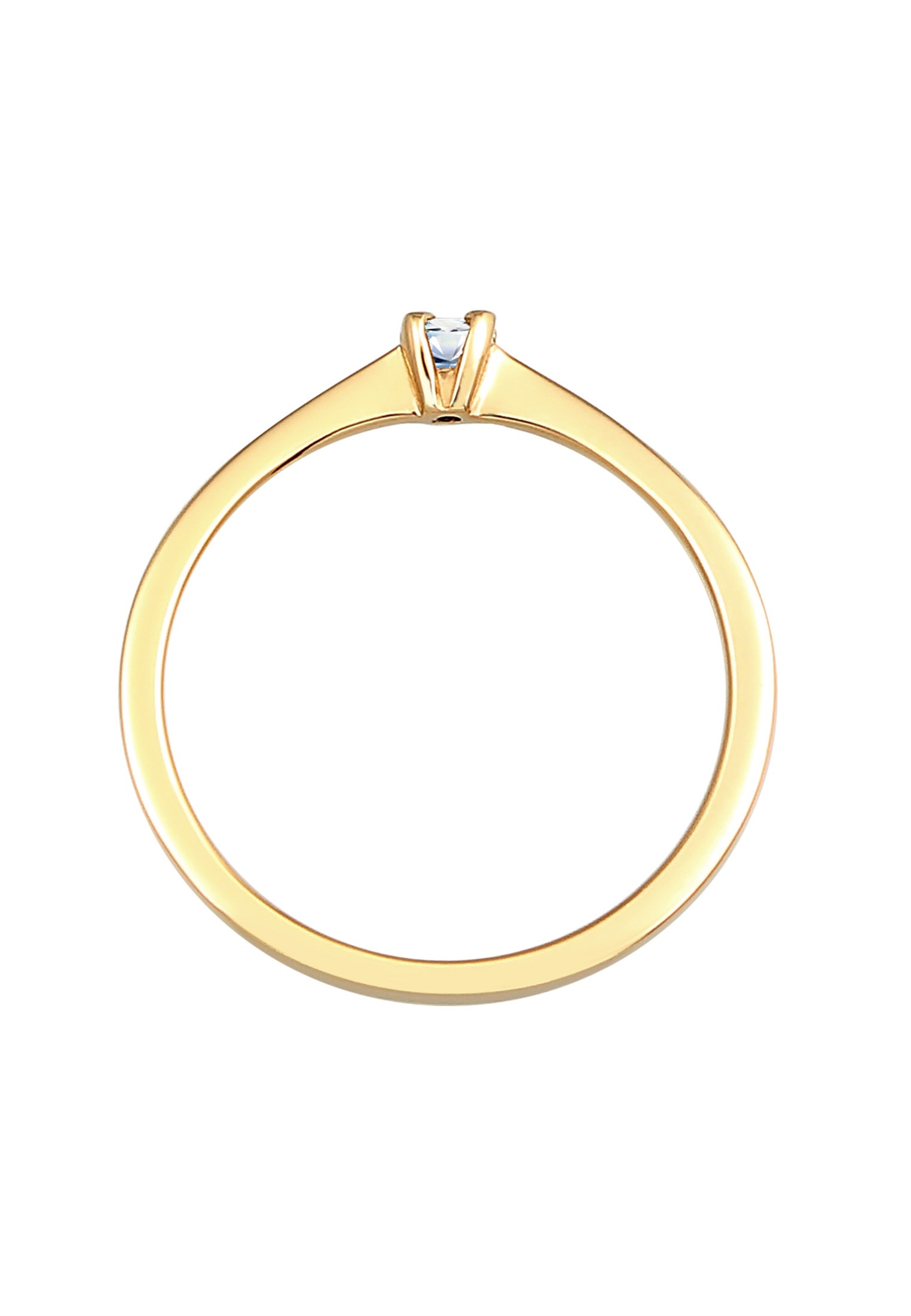 Elli DIAMONDS Verlobungsring »Ring Diamant Weiß Brillantschliff (0.11 ct) 585 Gelbgold«