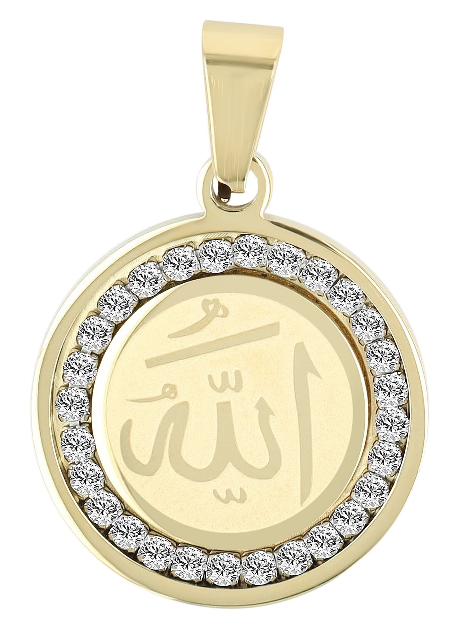 Adelia´s Kettenanhänger »Unisex Anhänger aus Edelstahl mit Strass Steinchen«