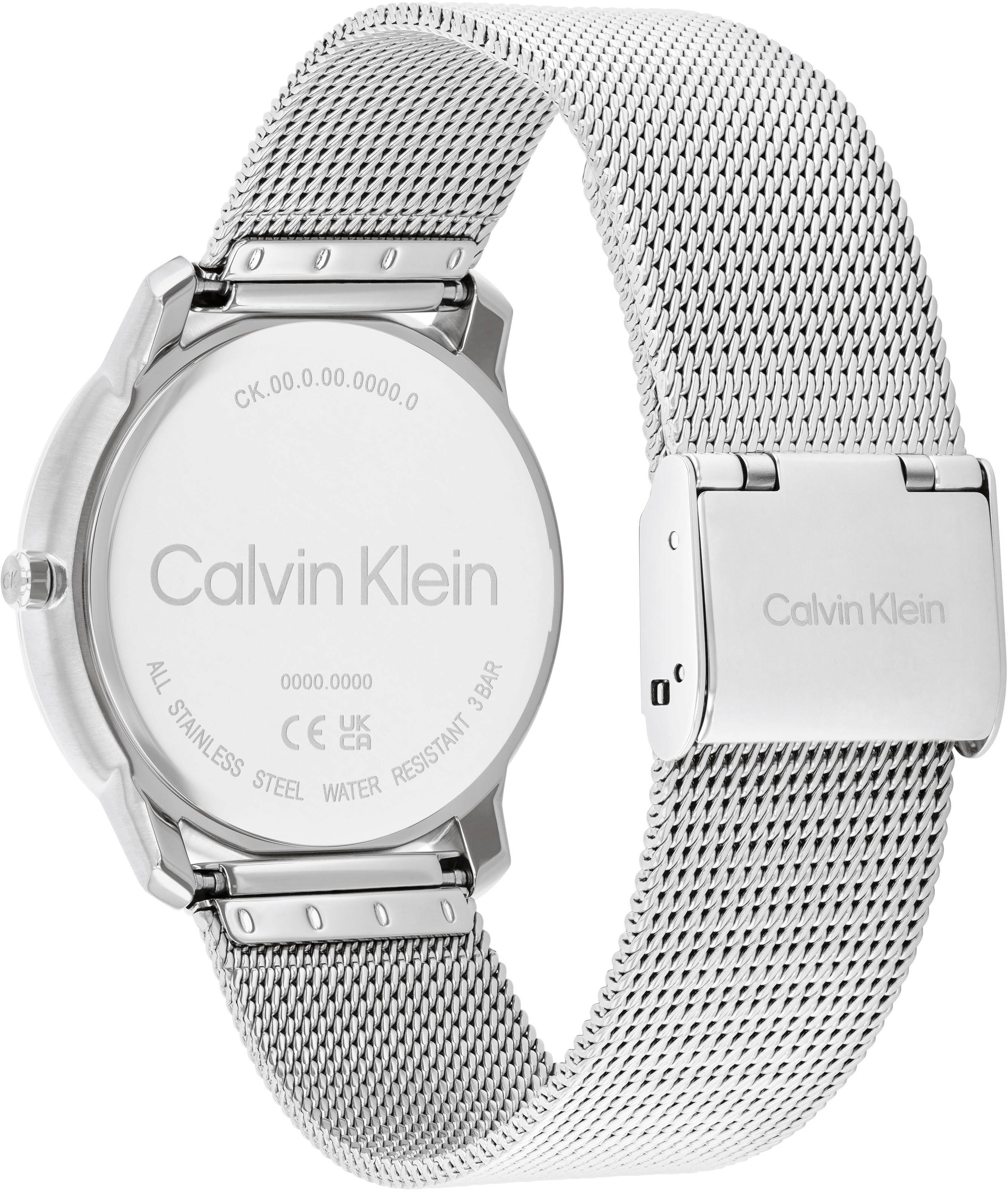 Calvin Klein Quarzuhr »CK ICONIC 35 mm«, Armbanduhr, Damenuhr, Edelstahlarmband, analog