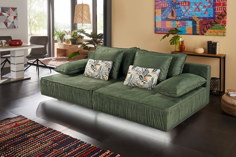 Big-Sofa »Marrakesch«, mit indirekter LED-Ambiente-Beleuchtung, schwebende Optik