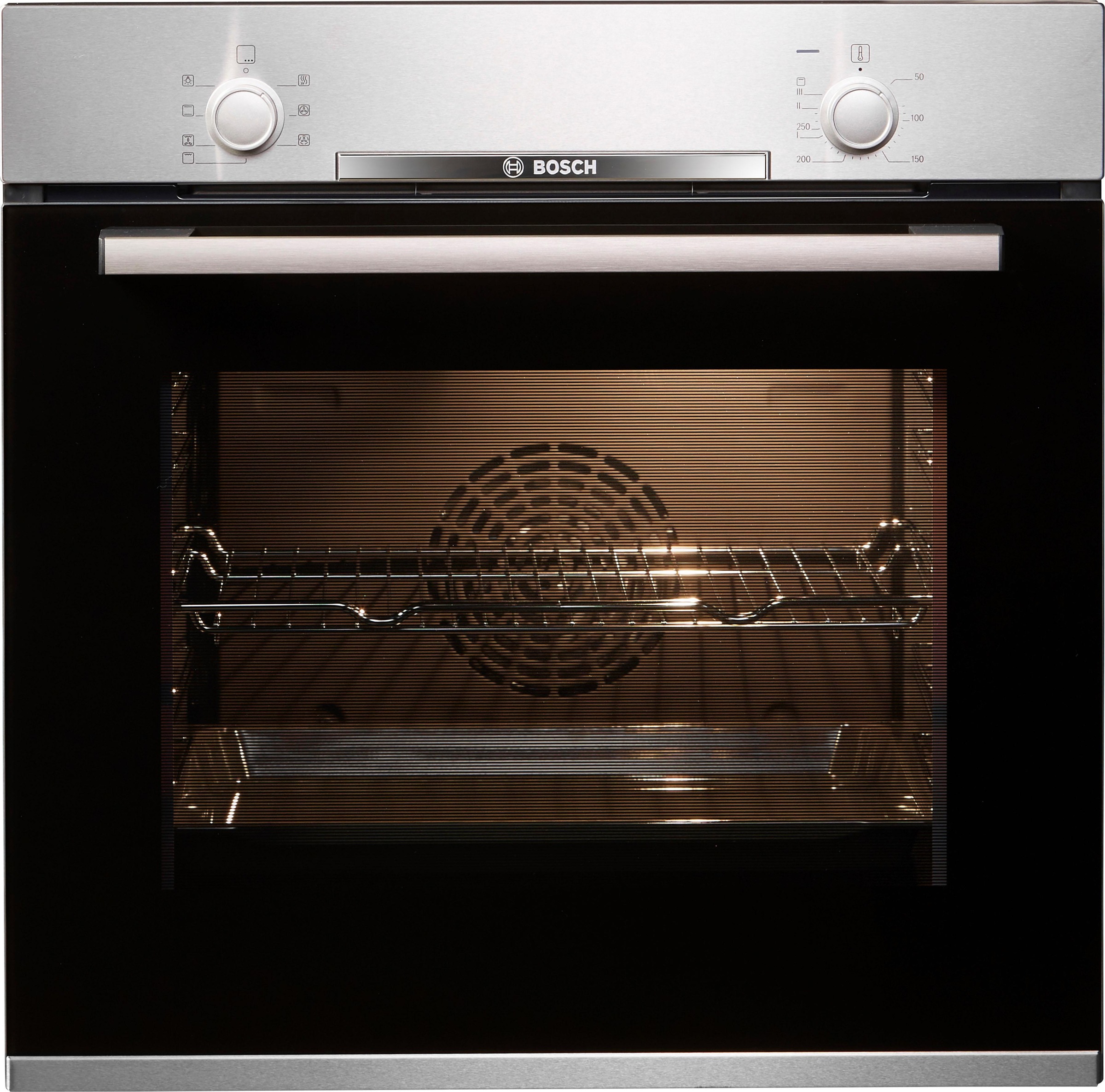 BOSCH Einbaubackofen 2 »HBA530BR1«, mit Teleskopauszug nachrüstbar, ecoClean Direct