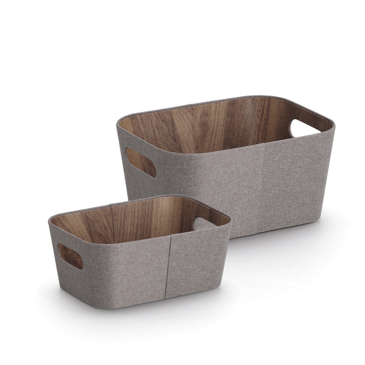 Zeller Present Aufbewahrungsbox »Aufbewahrungsbox, 2er Set., Pappe/Polyester« ca. 26x18x11 cm
