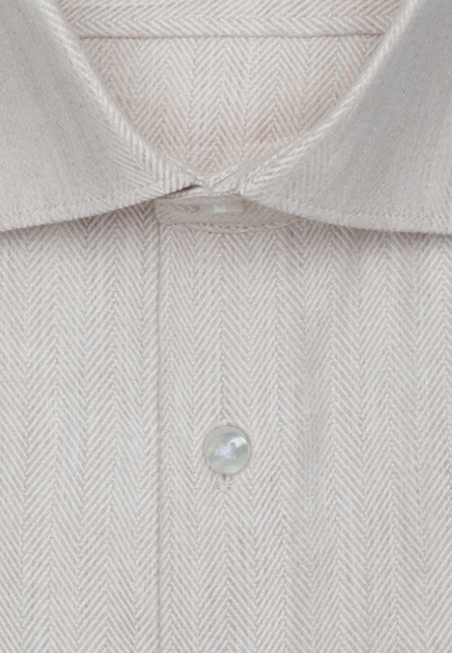 seidensticker Flanellhemd »Schwarze Rose« Shaped 1/1 Kentkragen Fischgrat