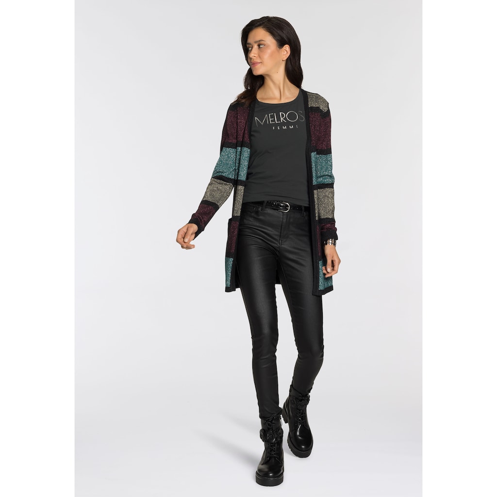 Melrose Cardigan, aus weichem Glitzergarn