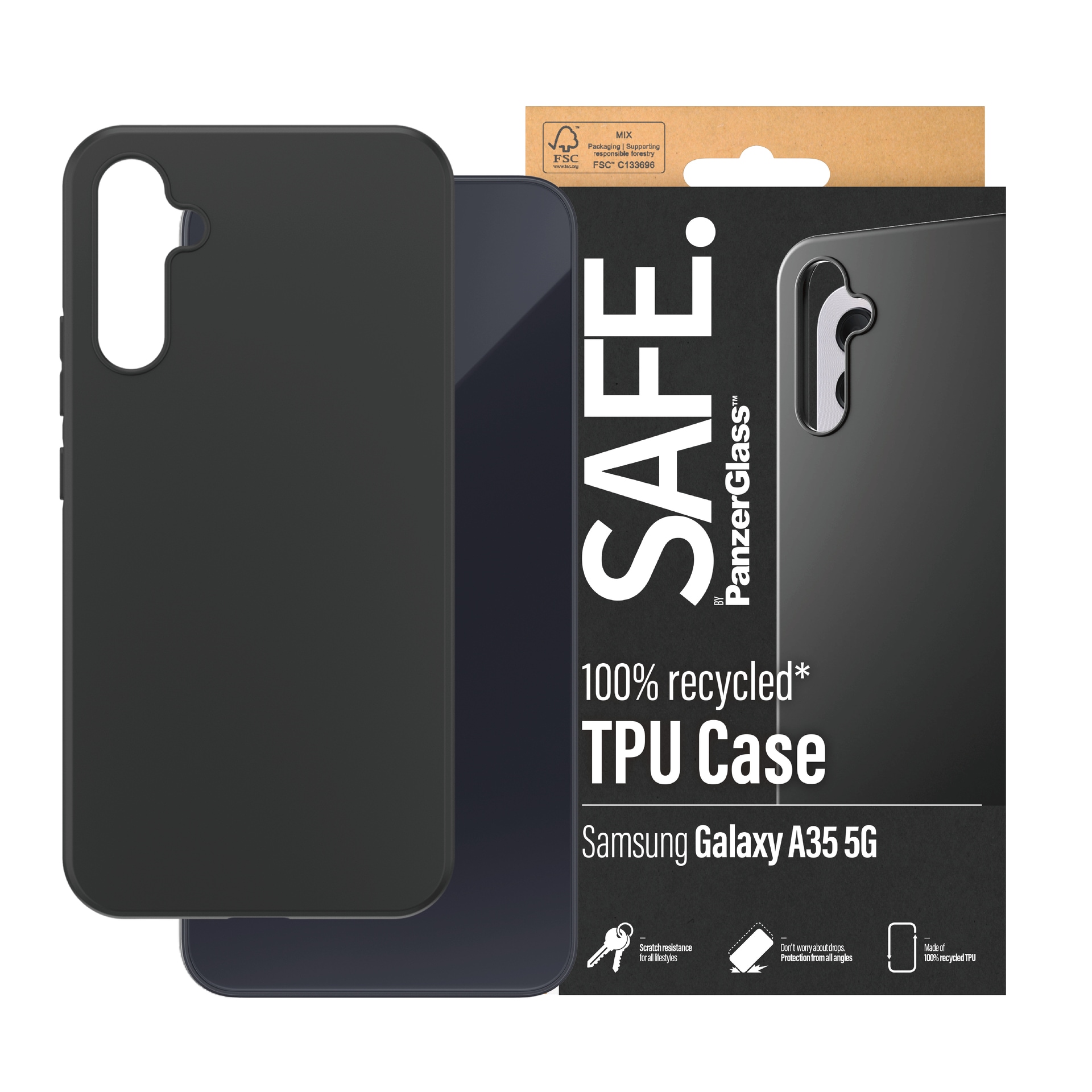 SAFE by PanzerGlass Handyhülle »Case für Samsung Galaxy A35 5G«, Handycover Backcover Schutzhülle Handyschutzhülle stoßfest kratzfest
