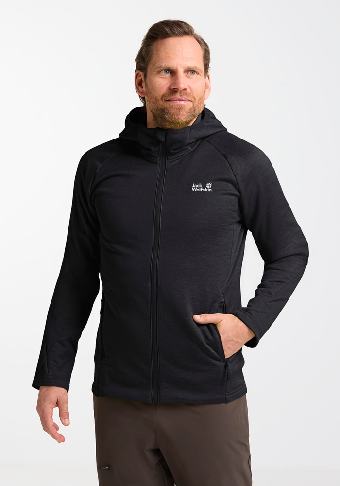 Jack Wolfskin Fleecejacke »PEAK DISTRICT HOODED FZ M« mit Kapuze