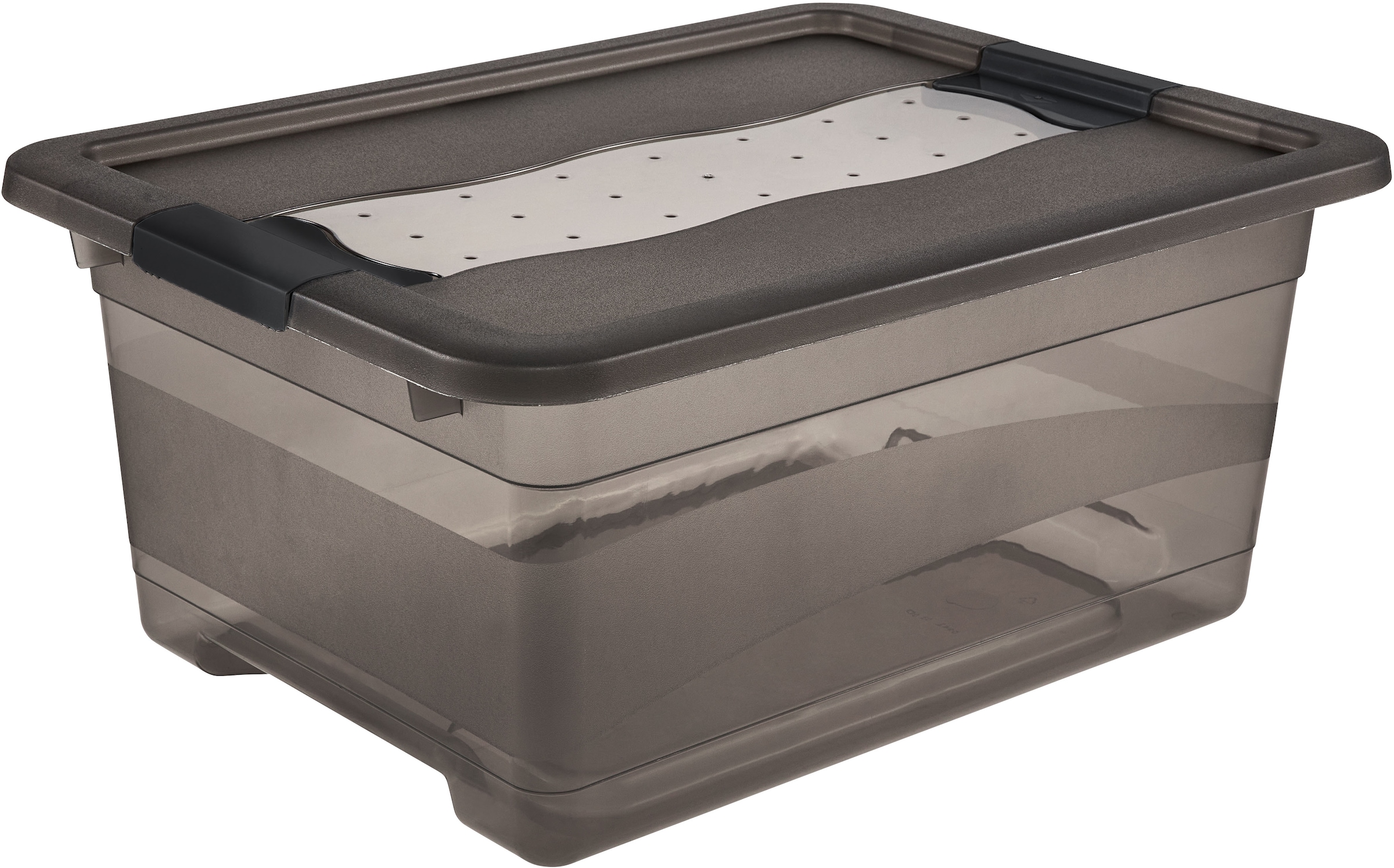 keeeper Aufbewahrungsbox »Cornelia, 4er Set, 12 L, 39,5 x 29,5 x 17,5 cm« durch Clips verschließbar, Griffe am Boden