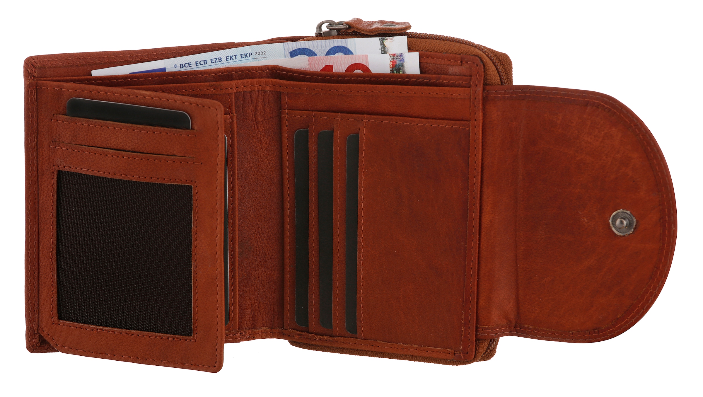 MUSTANG Geldbörse »Udine leather wallet top opening«, im praktischen Format